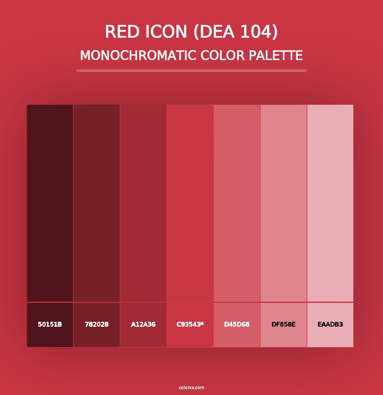 Red Icon (DEA 104) - Monochromatic Color Palette