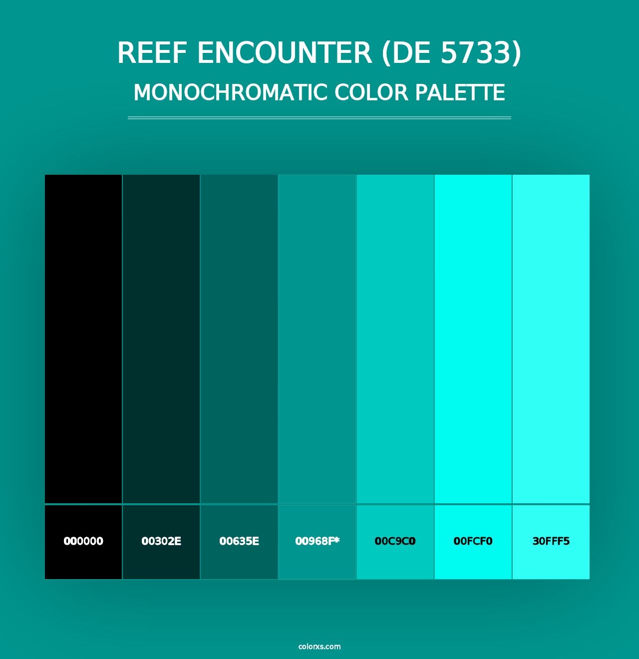 Reef Encounter (DE 5733) - Monochromatic Color Palette