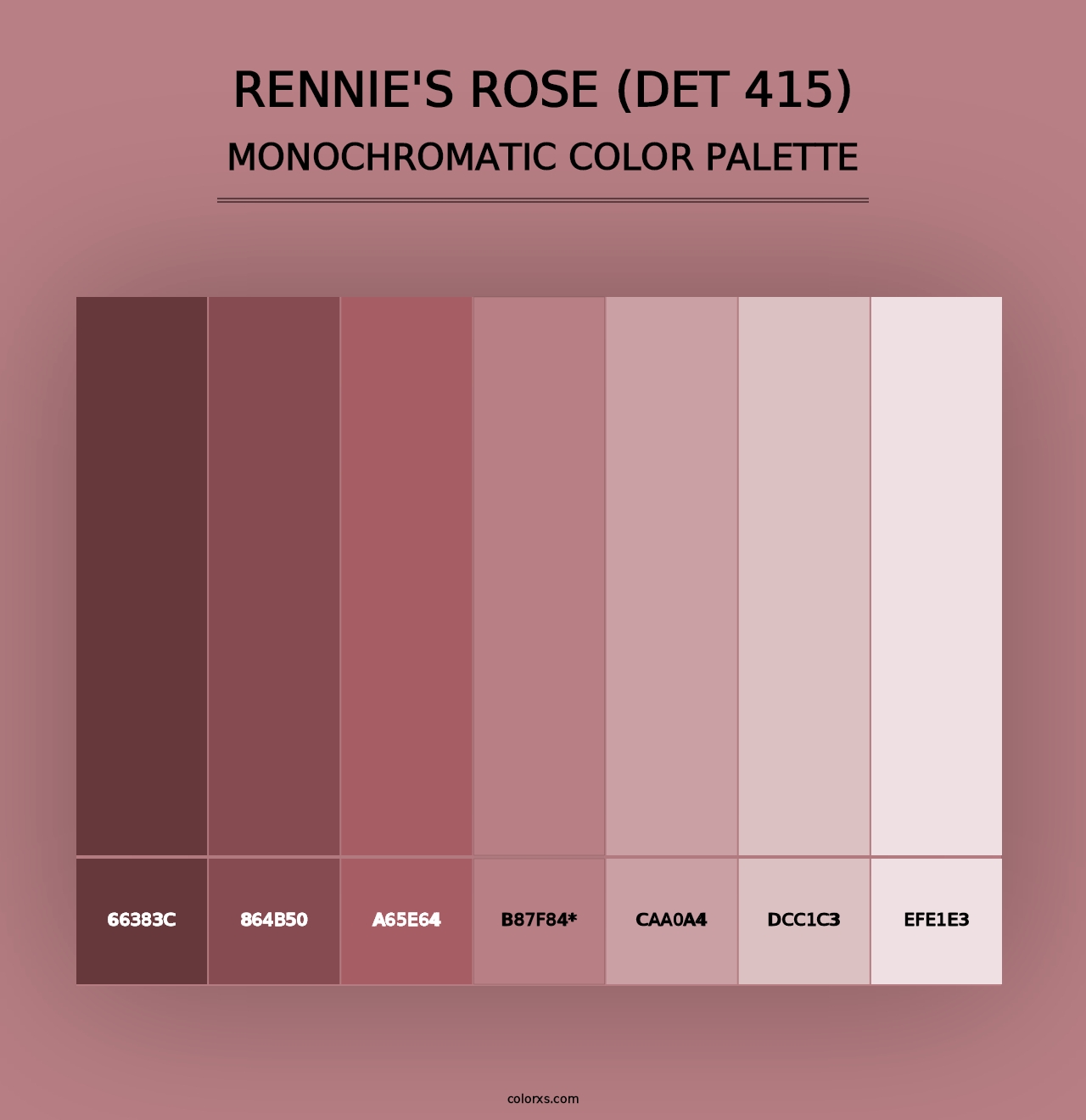 Rennie's Rose (DET 415) - Monochromatic Color Palette