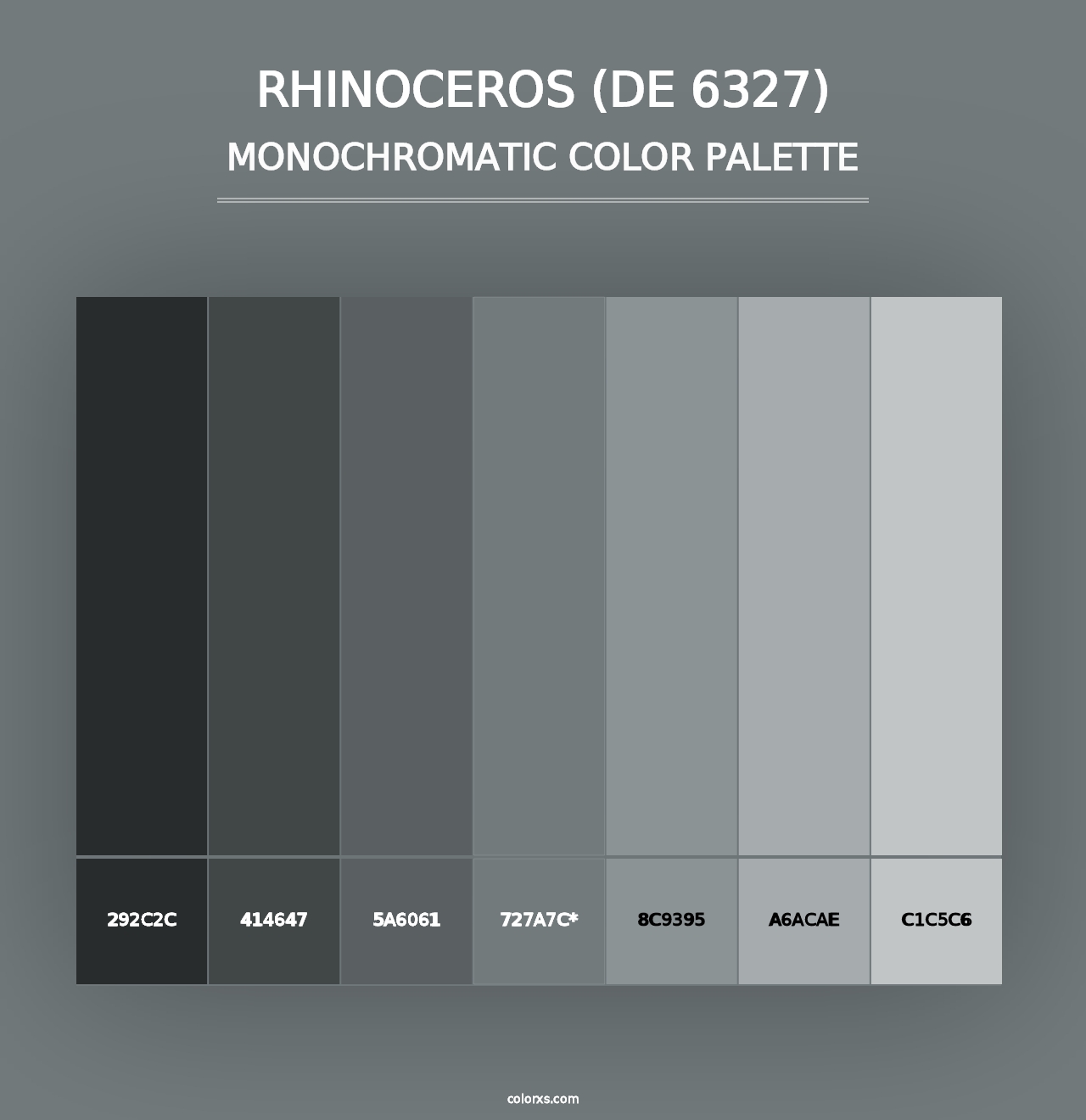 Rhinoceros (DE 6327) - Monochromatic Color Palette