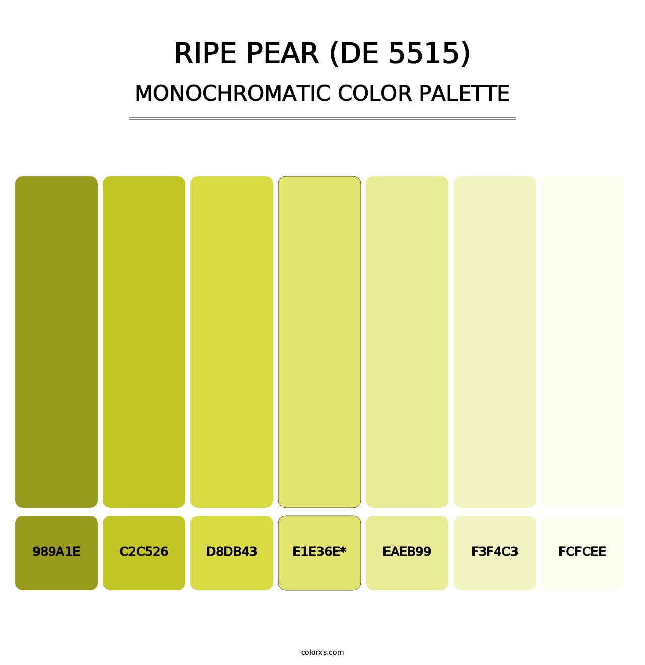 Ripe Pear (DE 5515) - Monochromatic Color Palette