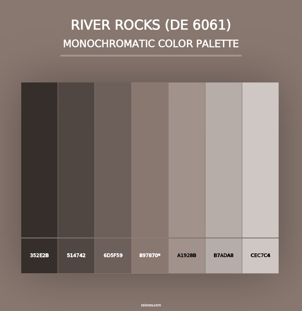 River Rocks (DE 6061) - Monochromatic Color Palette