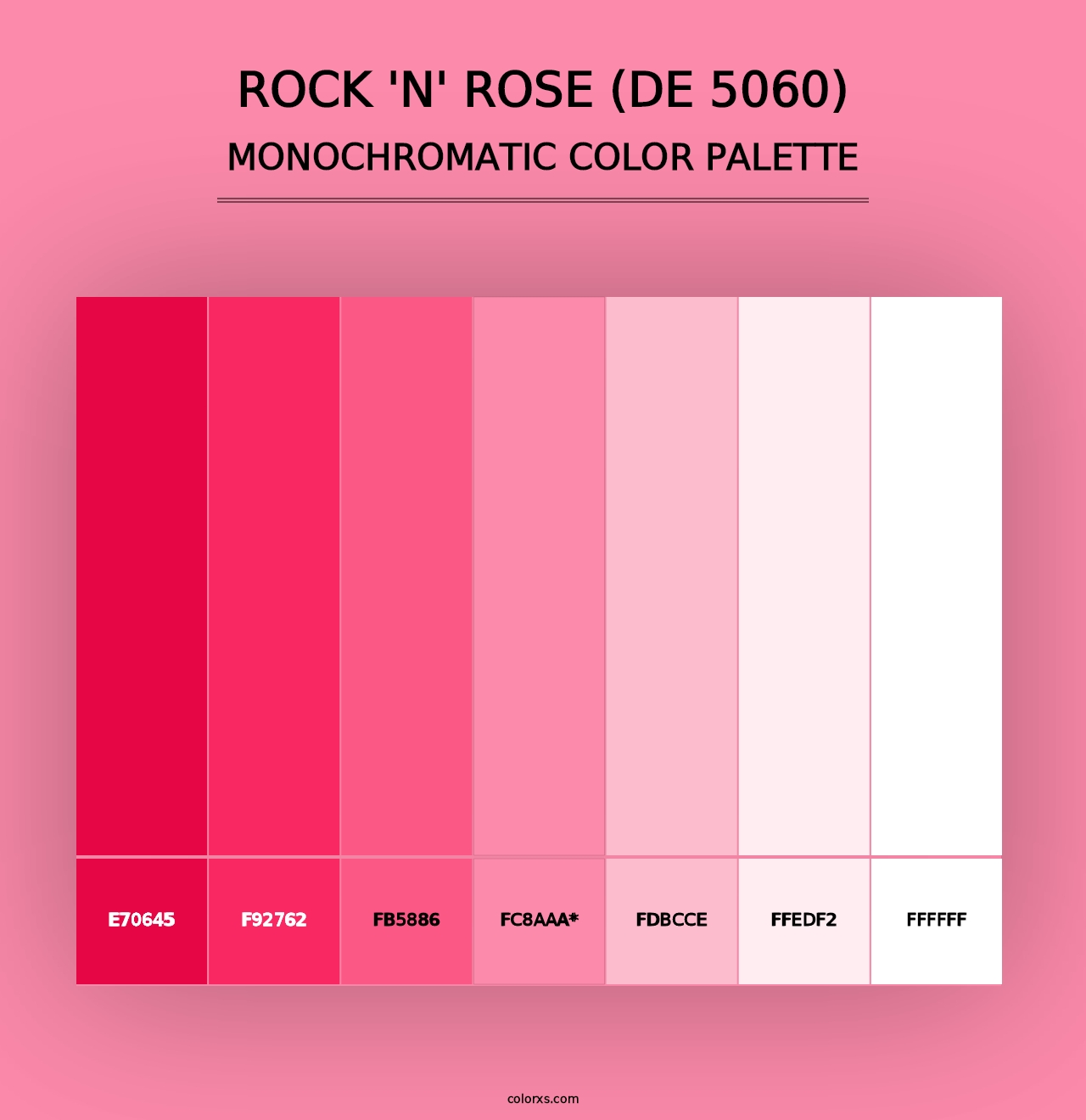 Rock 'n' Rose (DE 5060) - Monochromatic Color Palette