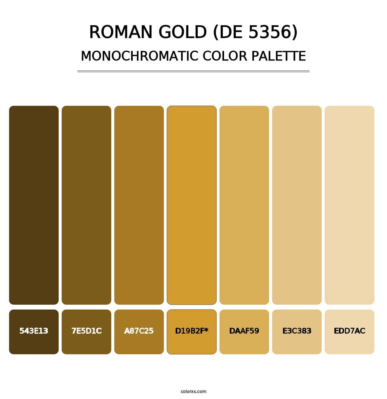 Roman Gold (DE 5356) - Monochromatic Color Palette