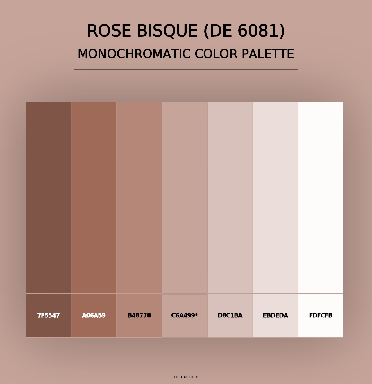 Rose Bisque (DE 6081) - Monochromatic Color Palette