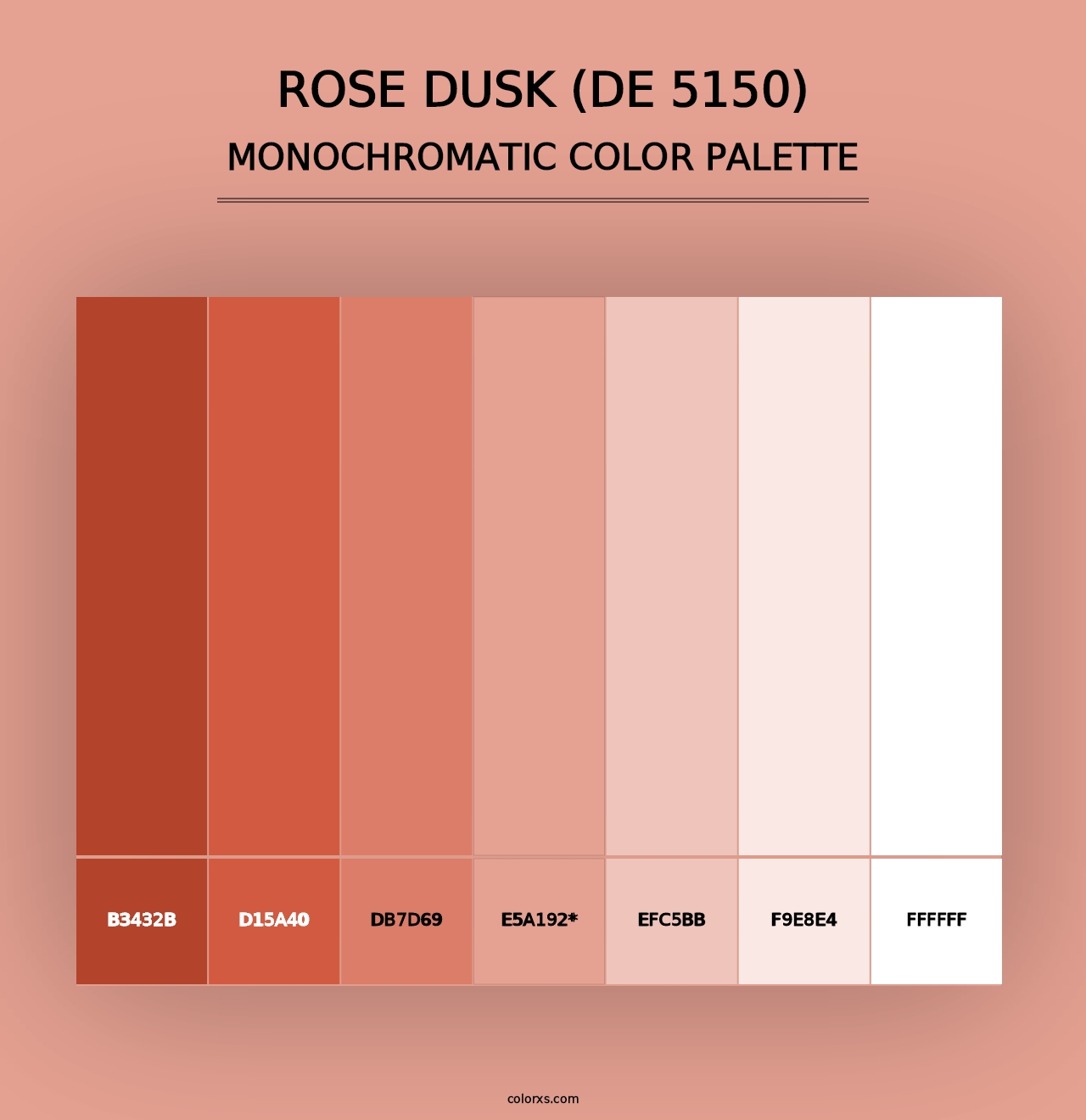 Rose Dusk (DE 5150) - Monochromatic Color Palette