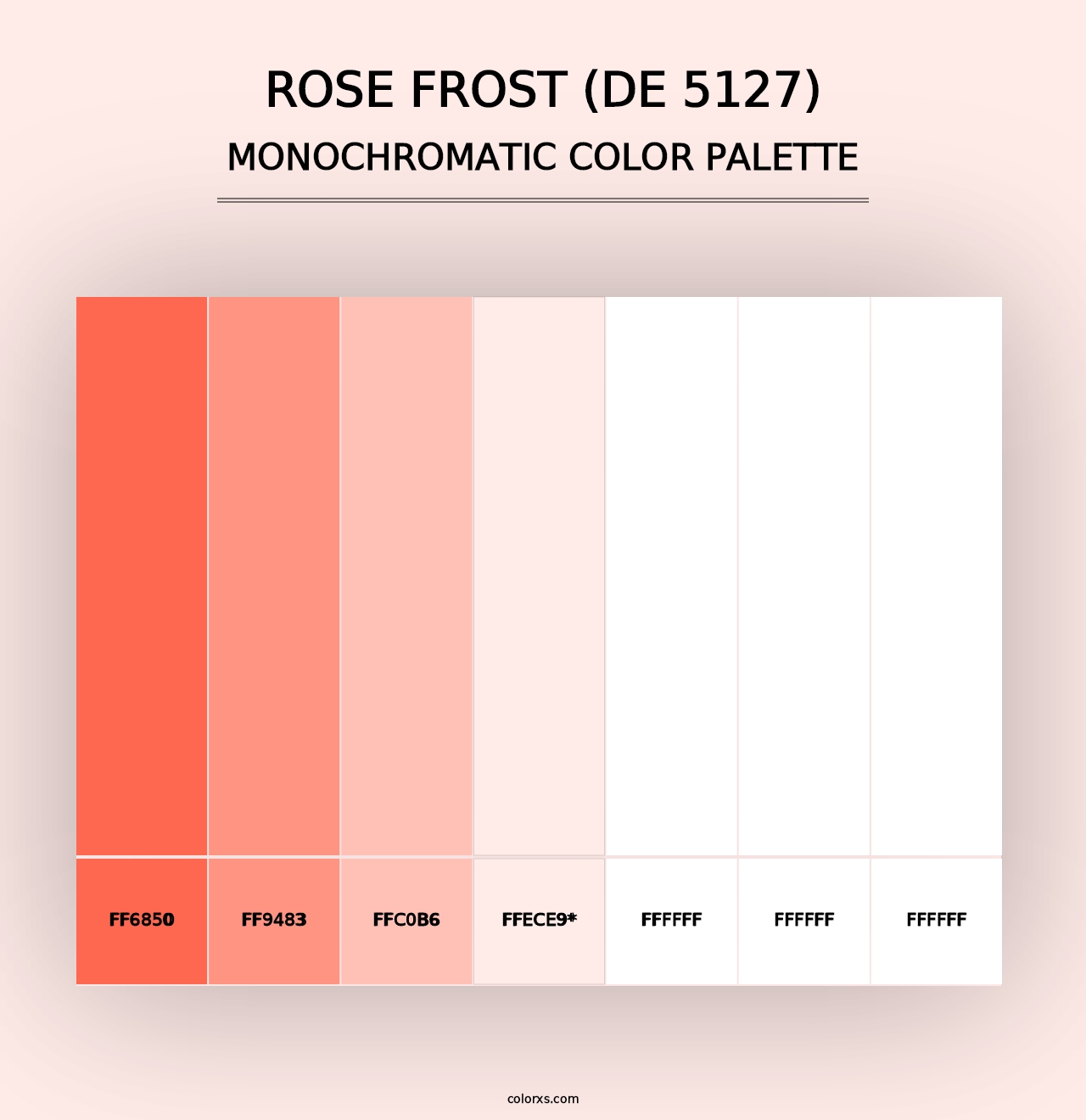 Rose Frost (DE 5127) - Monochromatic Color Palette