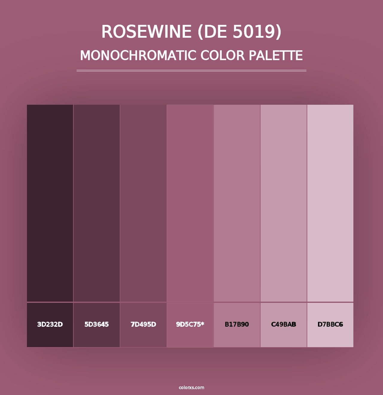 Rosewine (DE 5019) - Monochromatic Color Palette