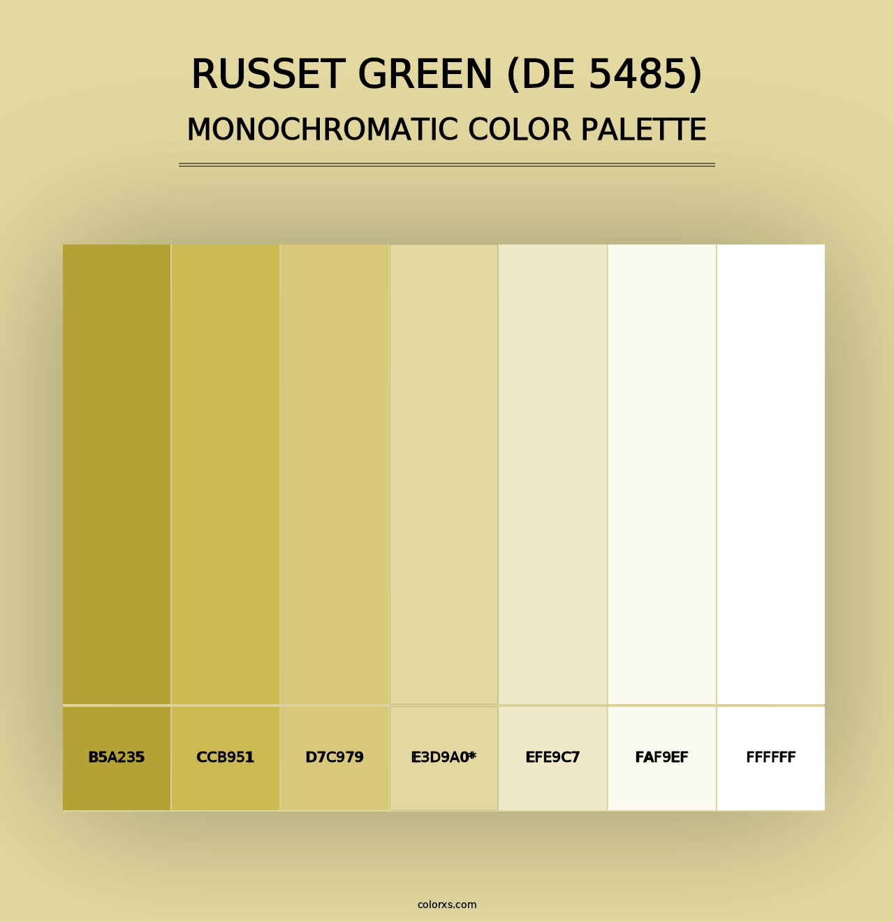 Russet Green (DE 5485) - Monochromatic Color Palette