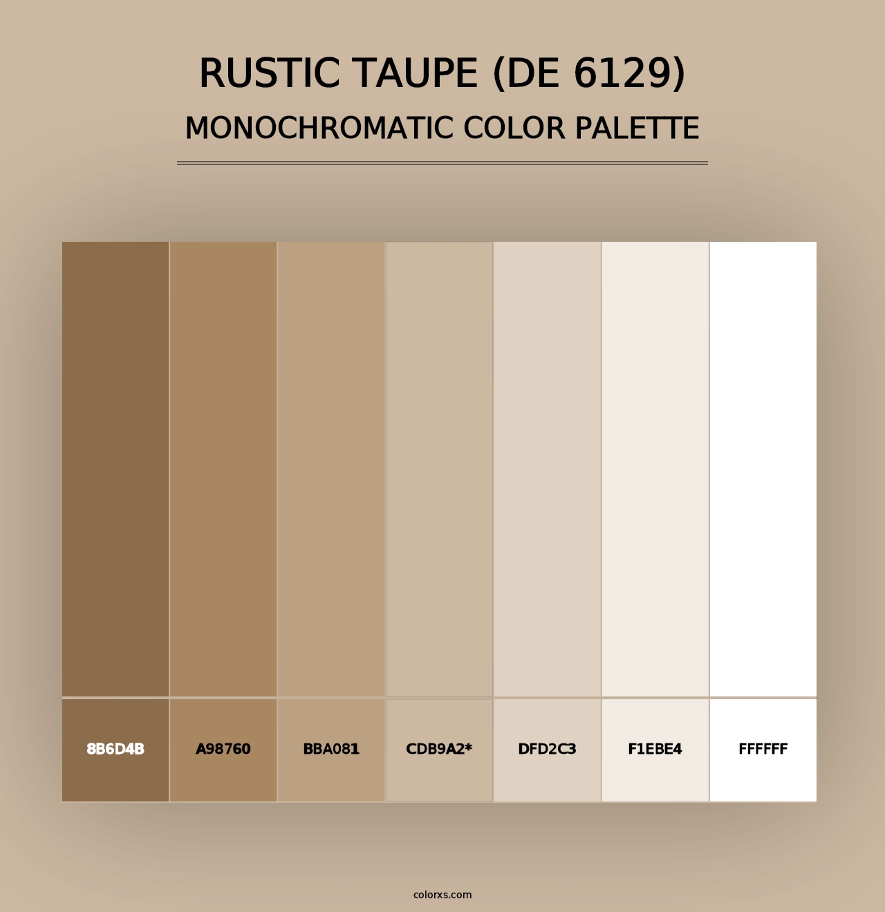 Rustic Taupe (DE 6129) - Monochromatic Color Palette