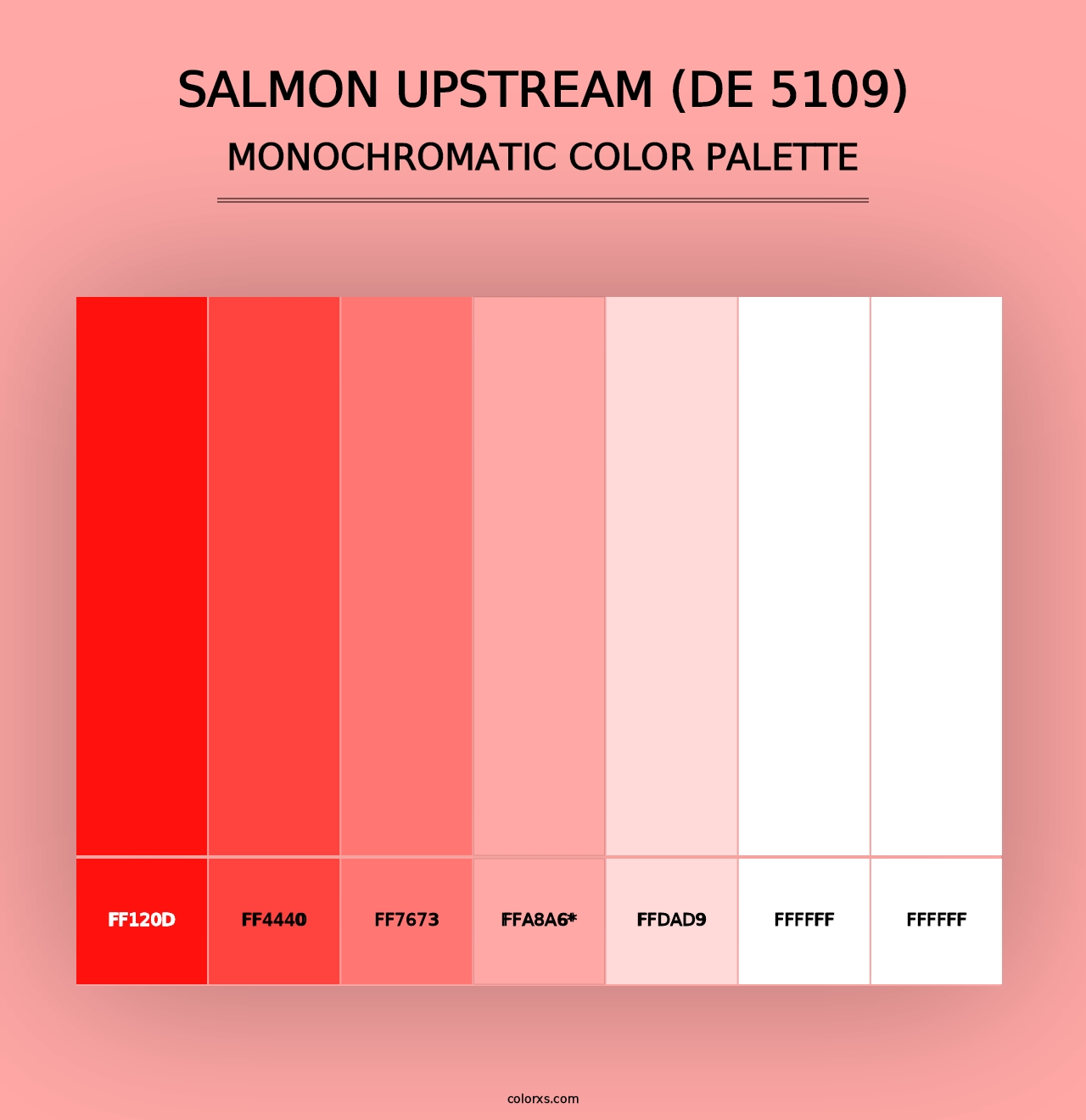 Salmon Upstream (DE 5109) - Monochromatic Color Palette