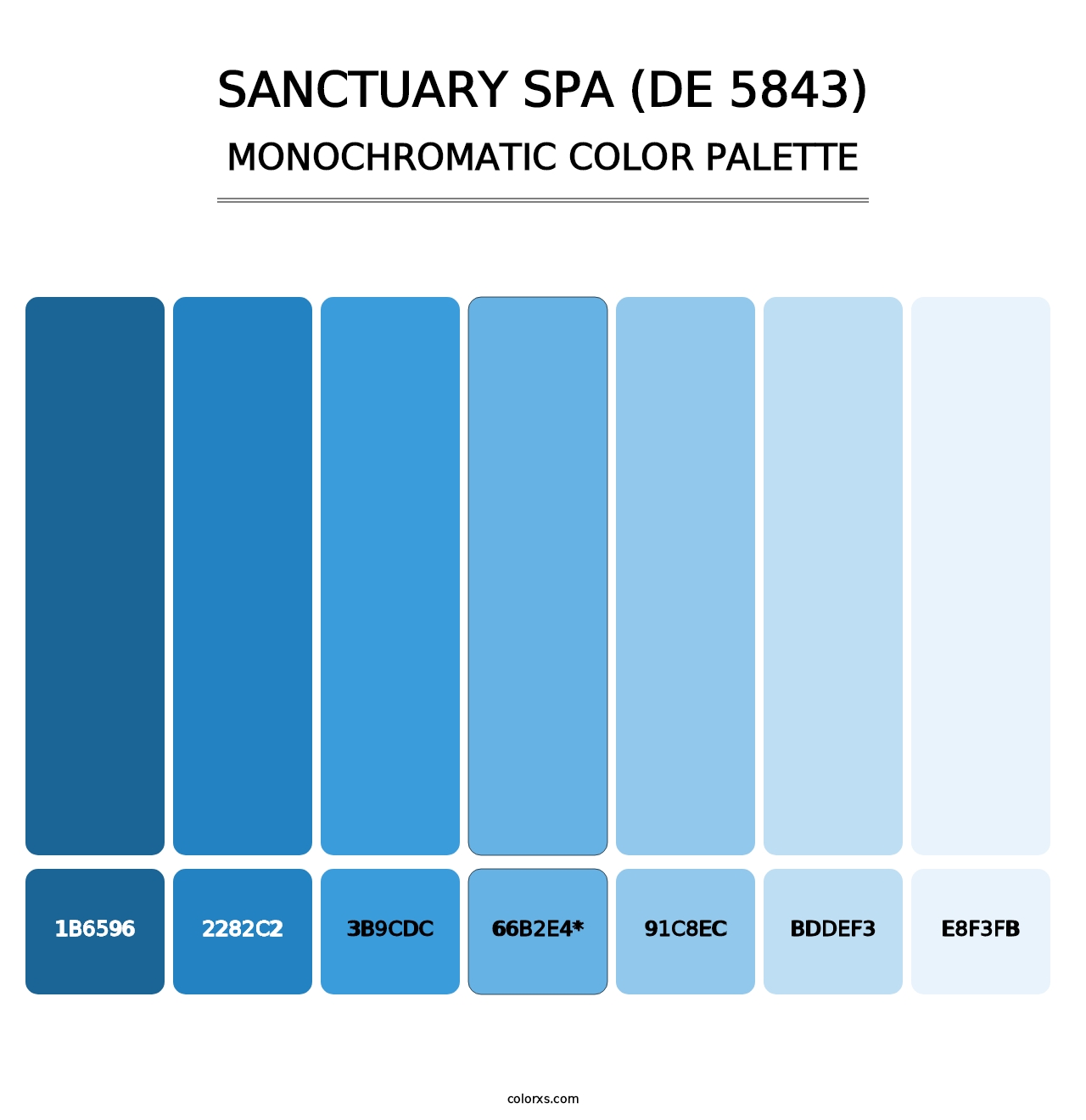 Sanctuary Spa (DE 5843) - Monochromatic Color Palette