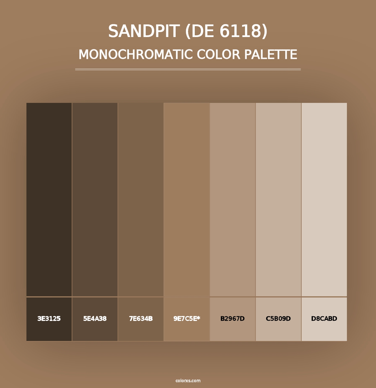 Sandpit (DE 6118) - Monochromatic Color Palette