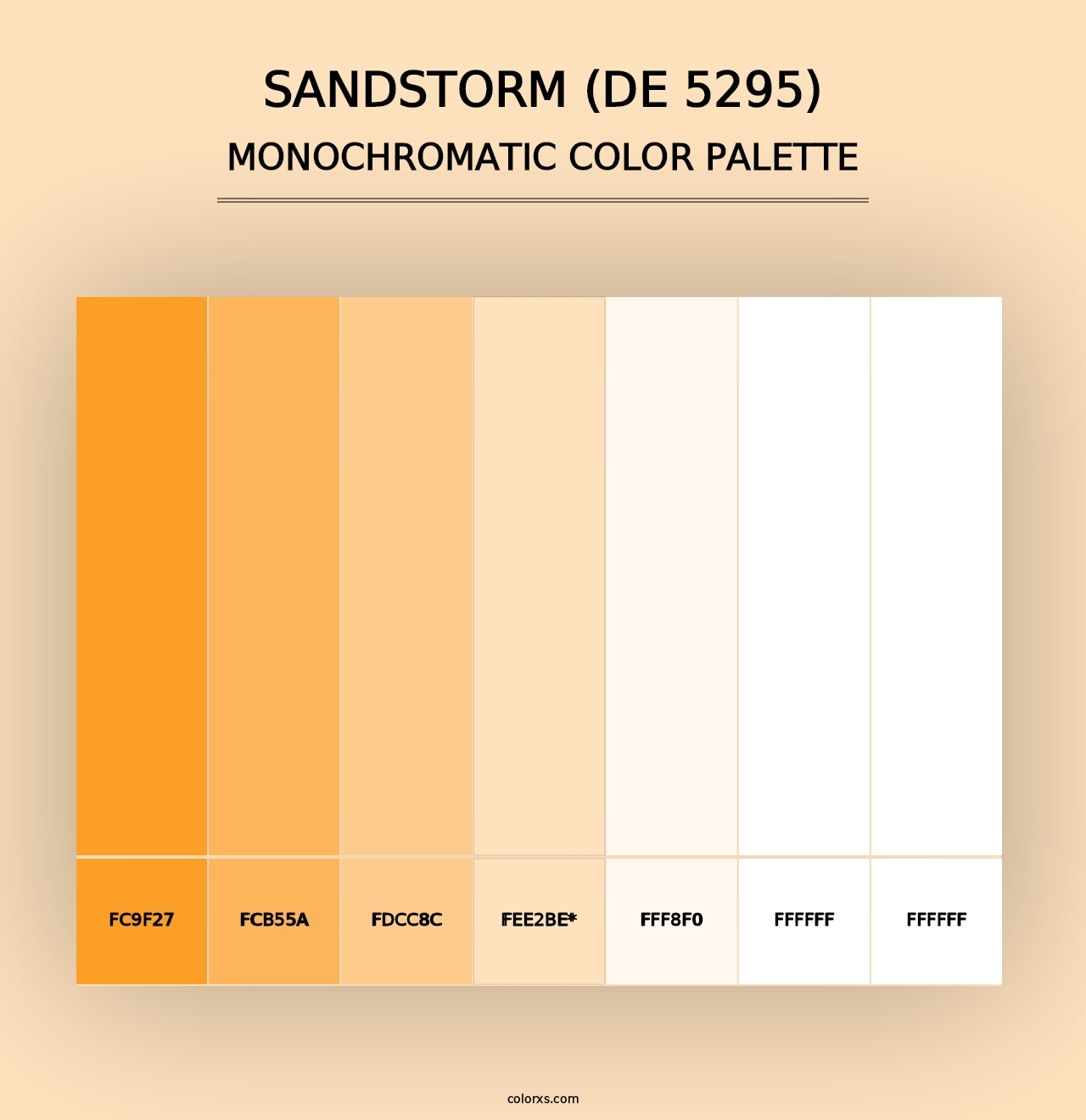 Sandstorm (DE 5295) - Monochromatic Color Palette