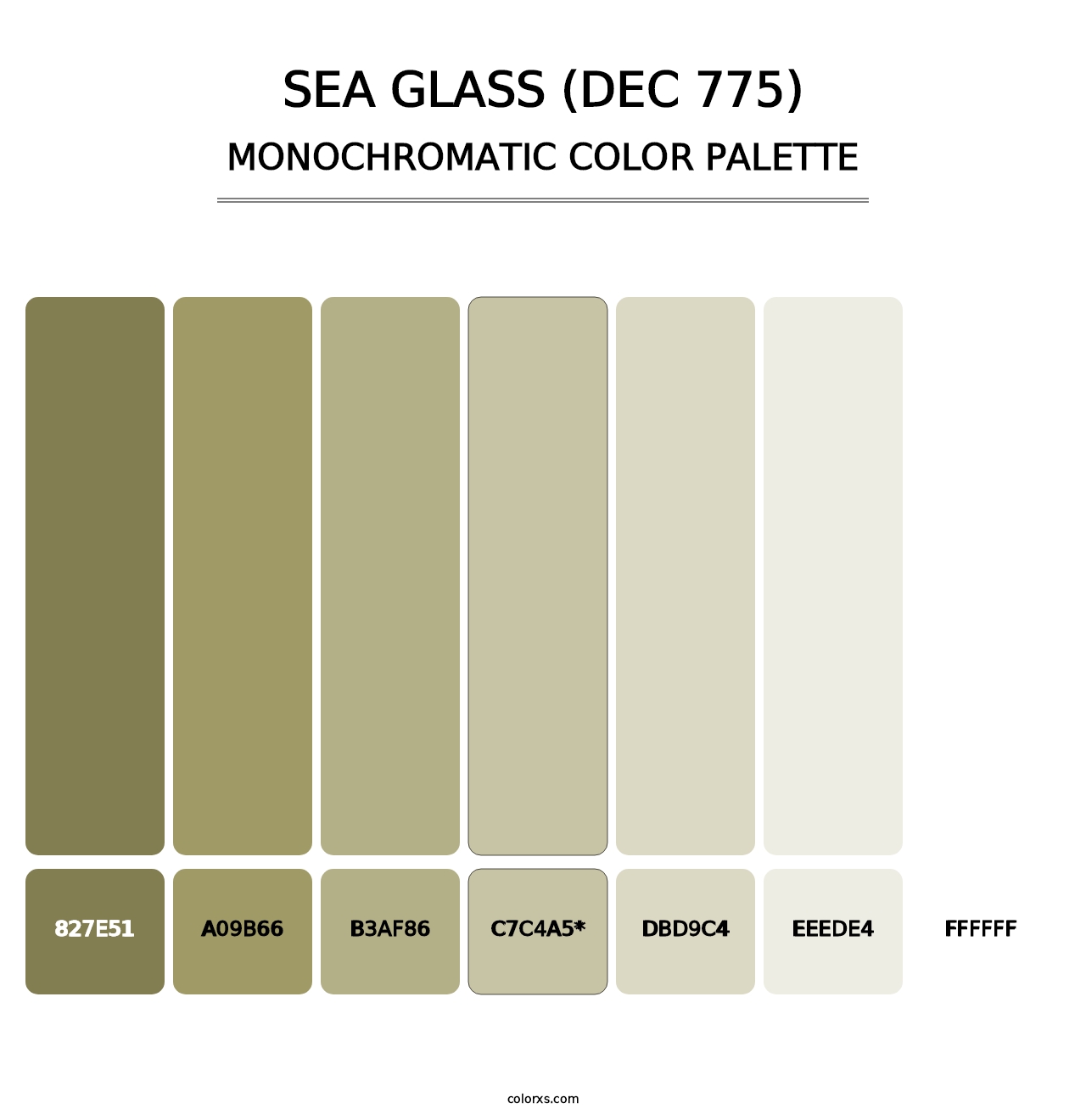 Sea Glass (DEC 775) - Monochromatic Color Palette