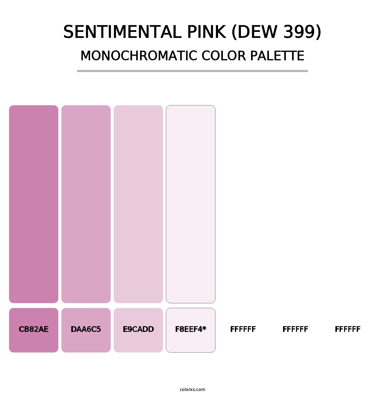 Sentimental Pink (DEW 399) - Monochromatic Color Palette