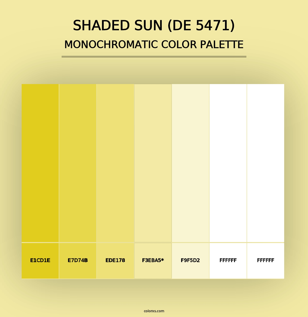 Shaded Sun (DE 5471) - Monochromatic Color Palette