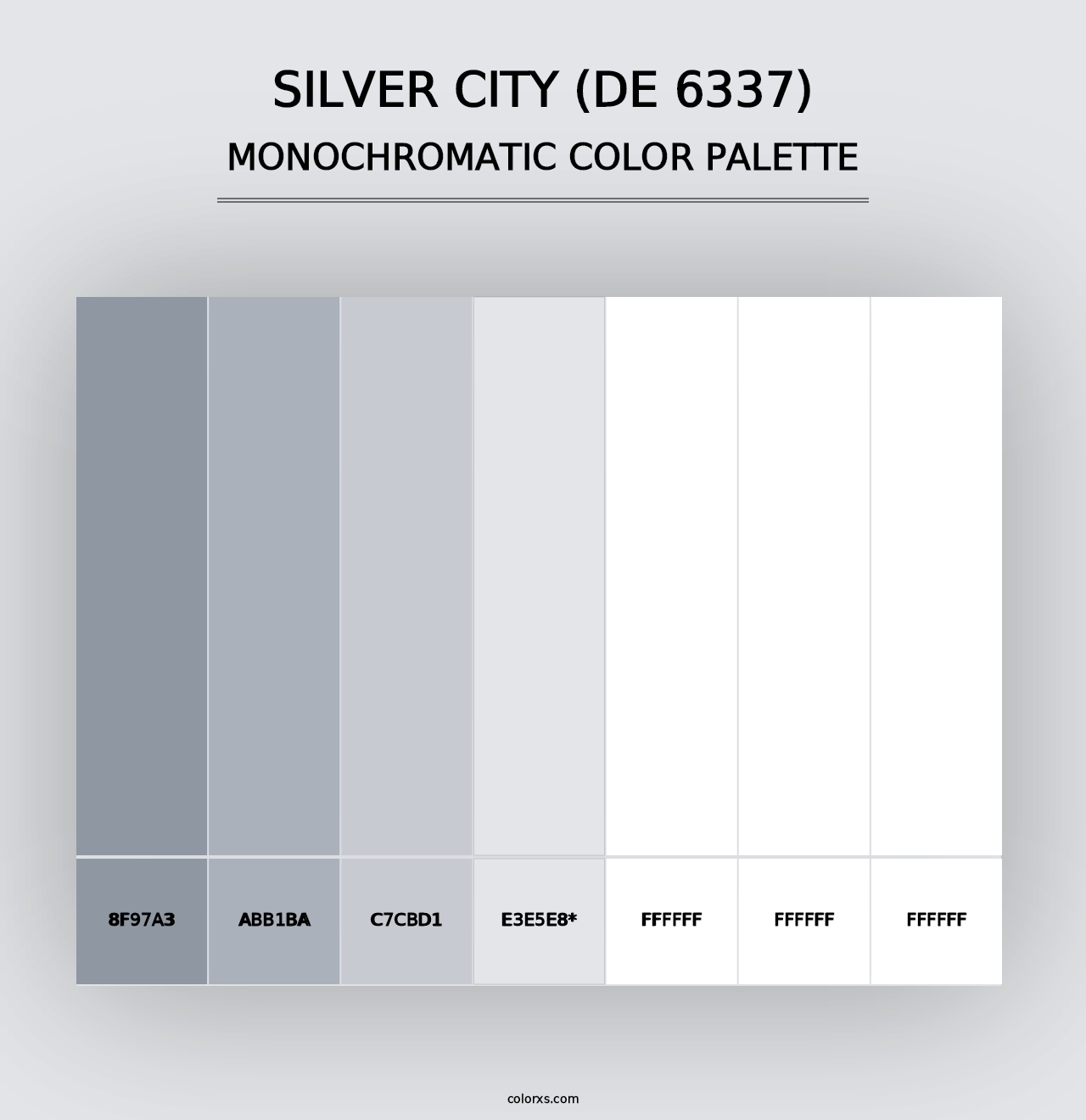 Silver City (DE 6337) - Monochromatic Color Palette