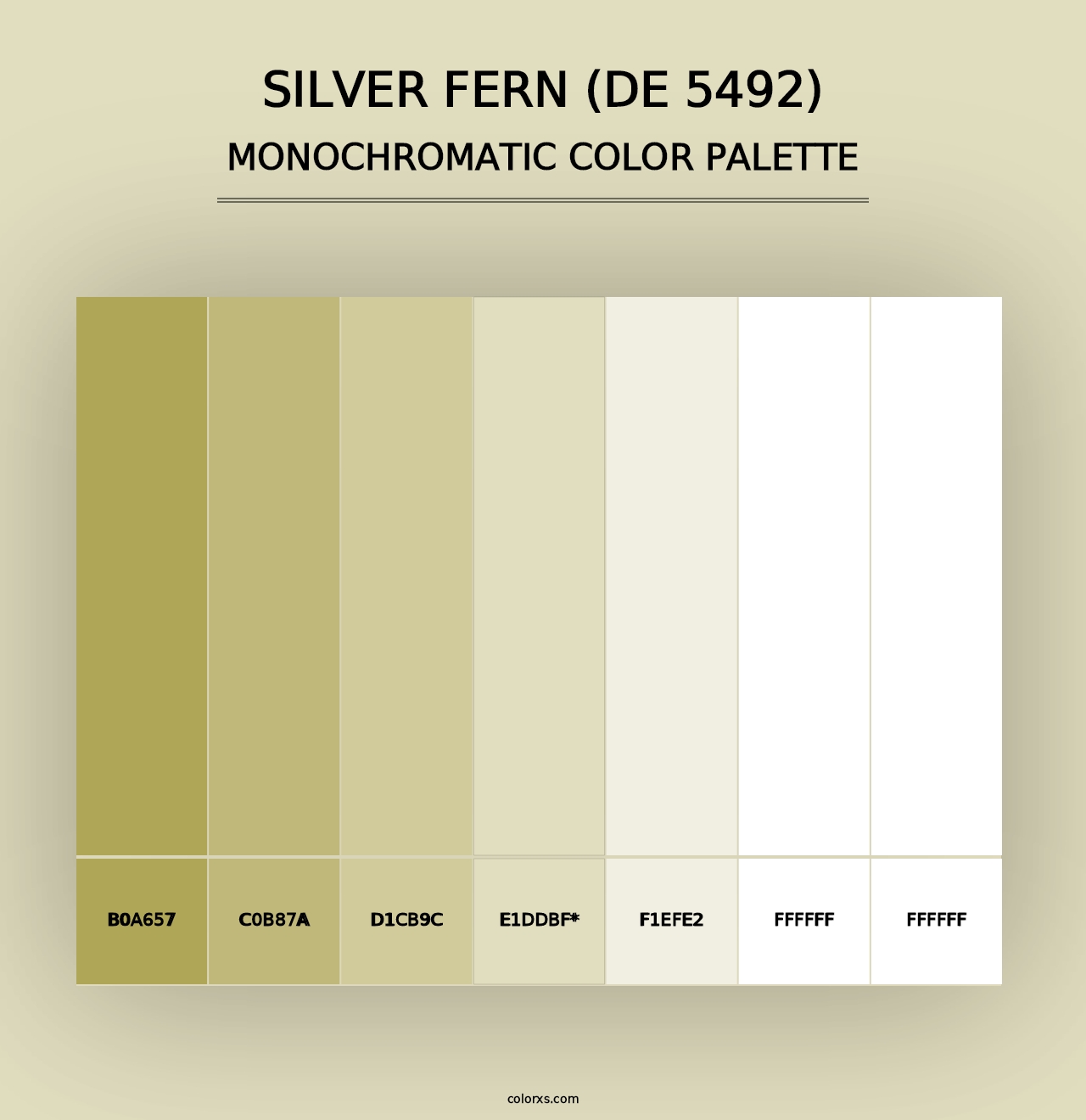 Silver Fern (DE 5492) - Monochromatic Color Palette