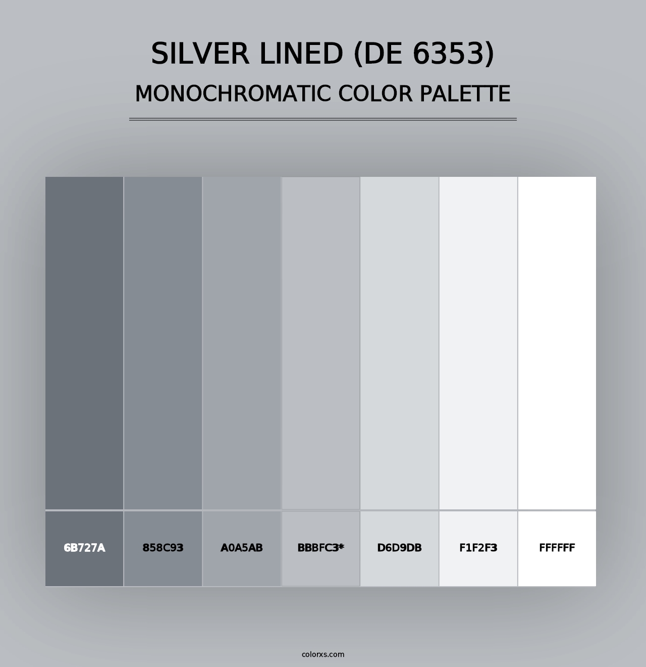 Silver Lined (DE 6353) - Monochromatic Color Palette