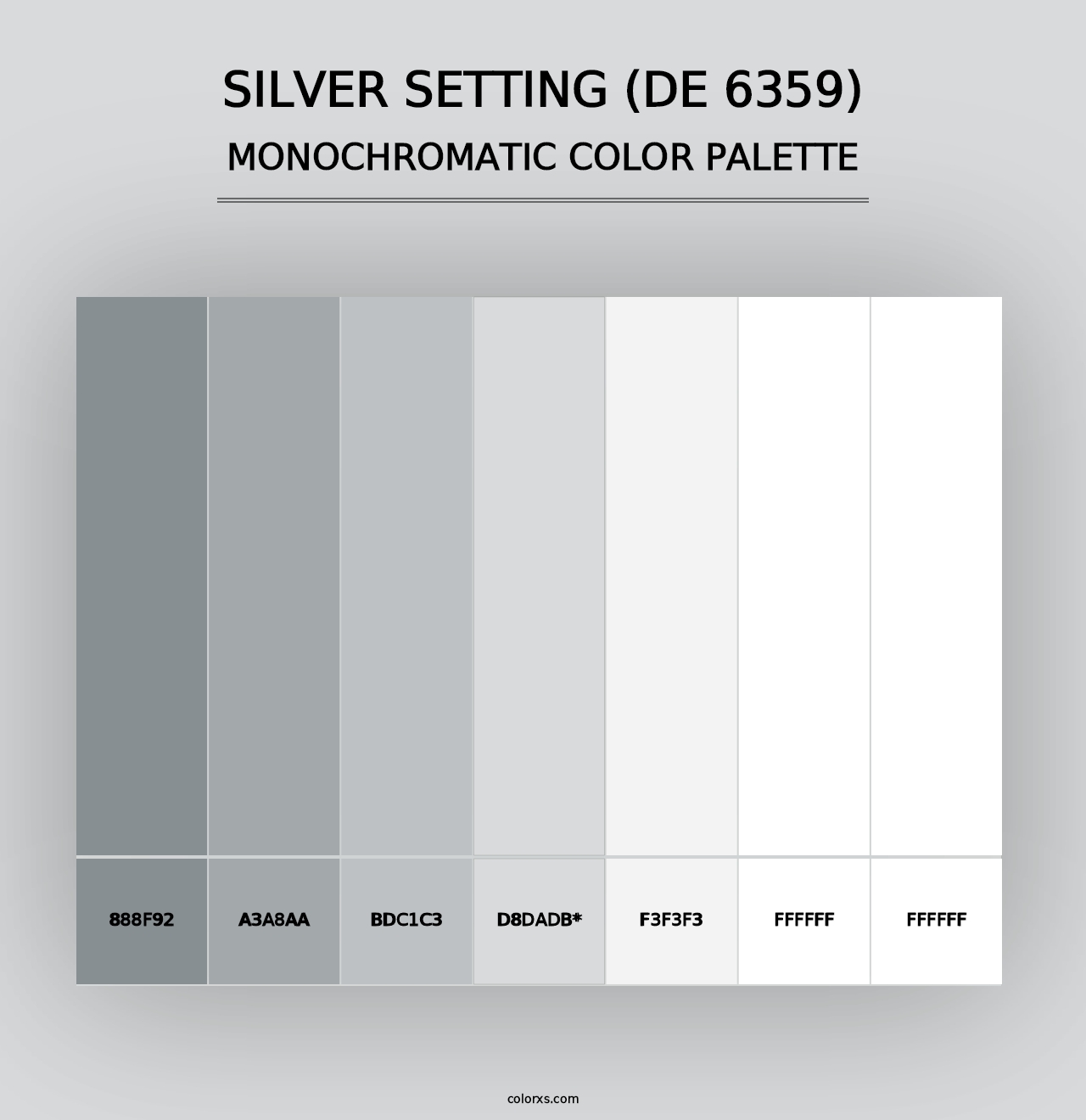 Silver Setting (DE 6359) - Monochromatic Color Palette