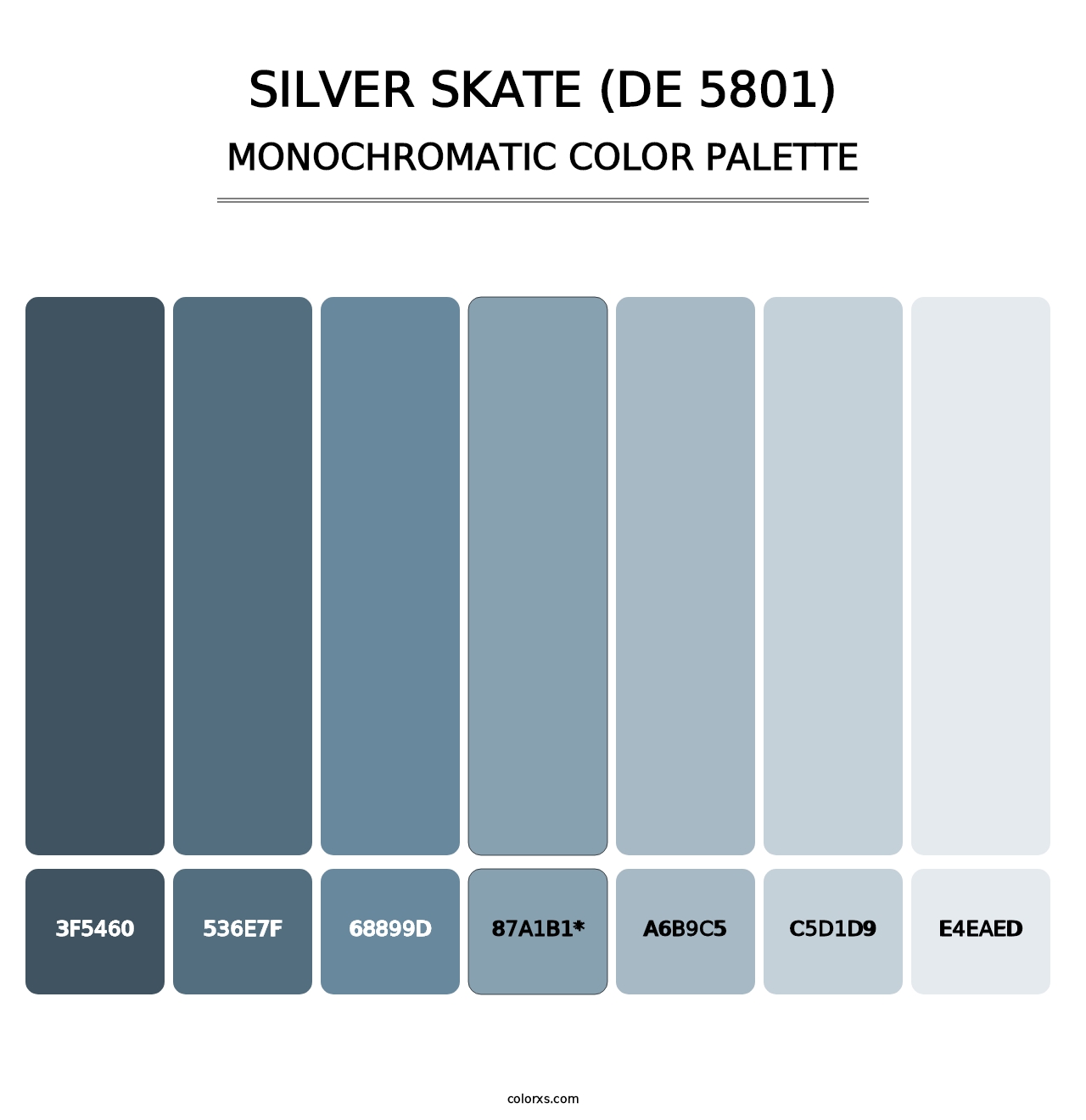 Silver Skate (DE 5801) - Monochromatic Color Palette