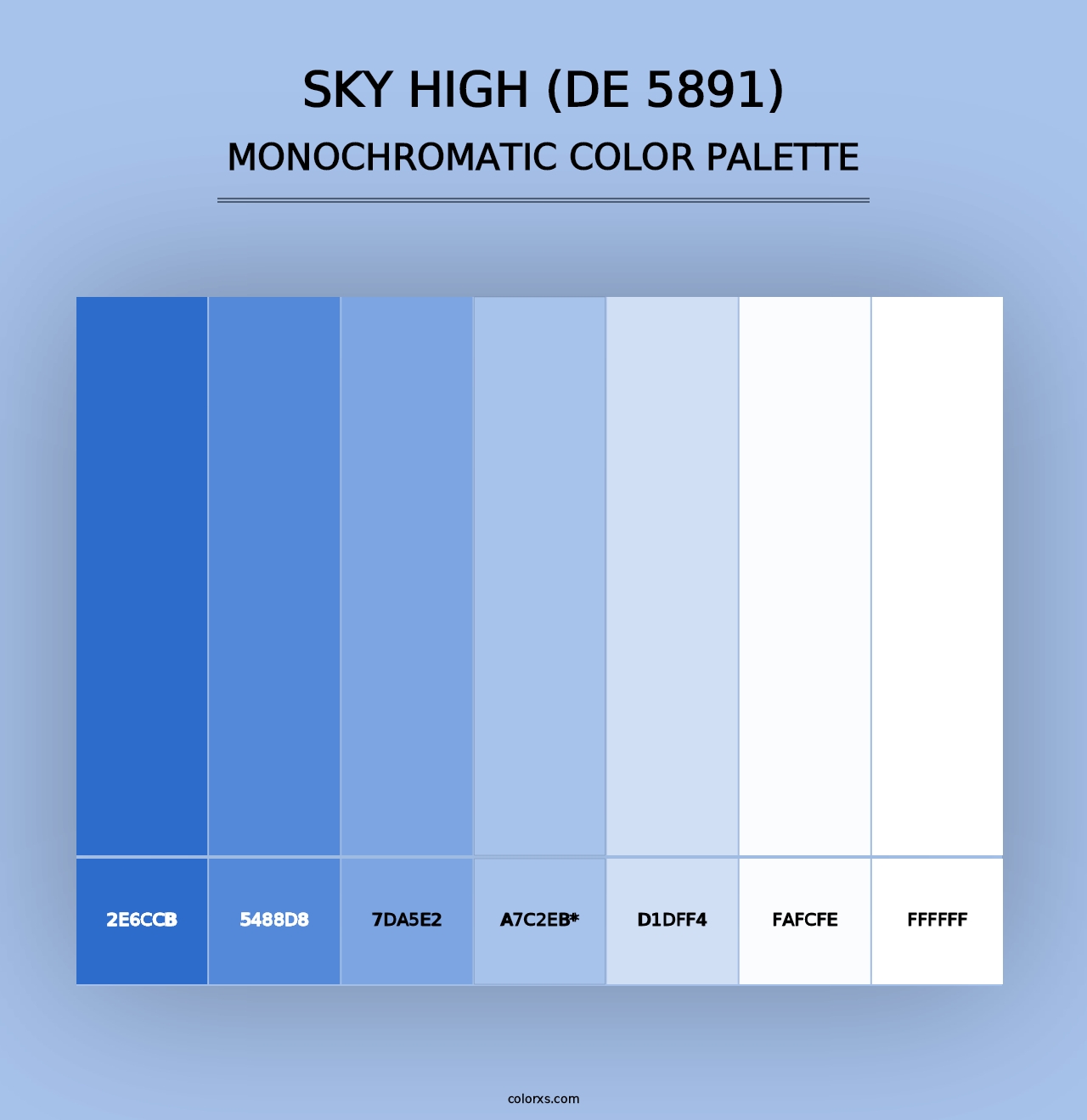 Sky High (DE 5891) - Monochromatic Color Palette