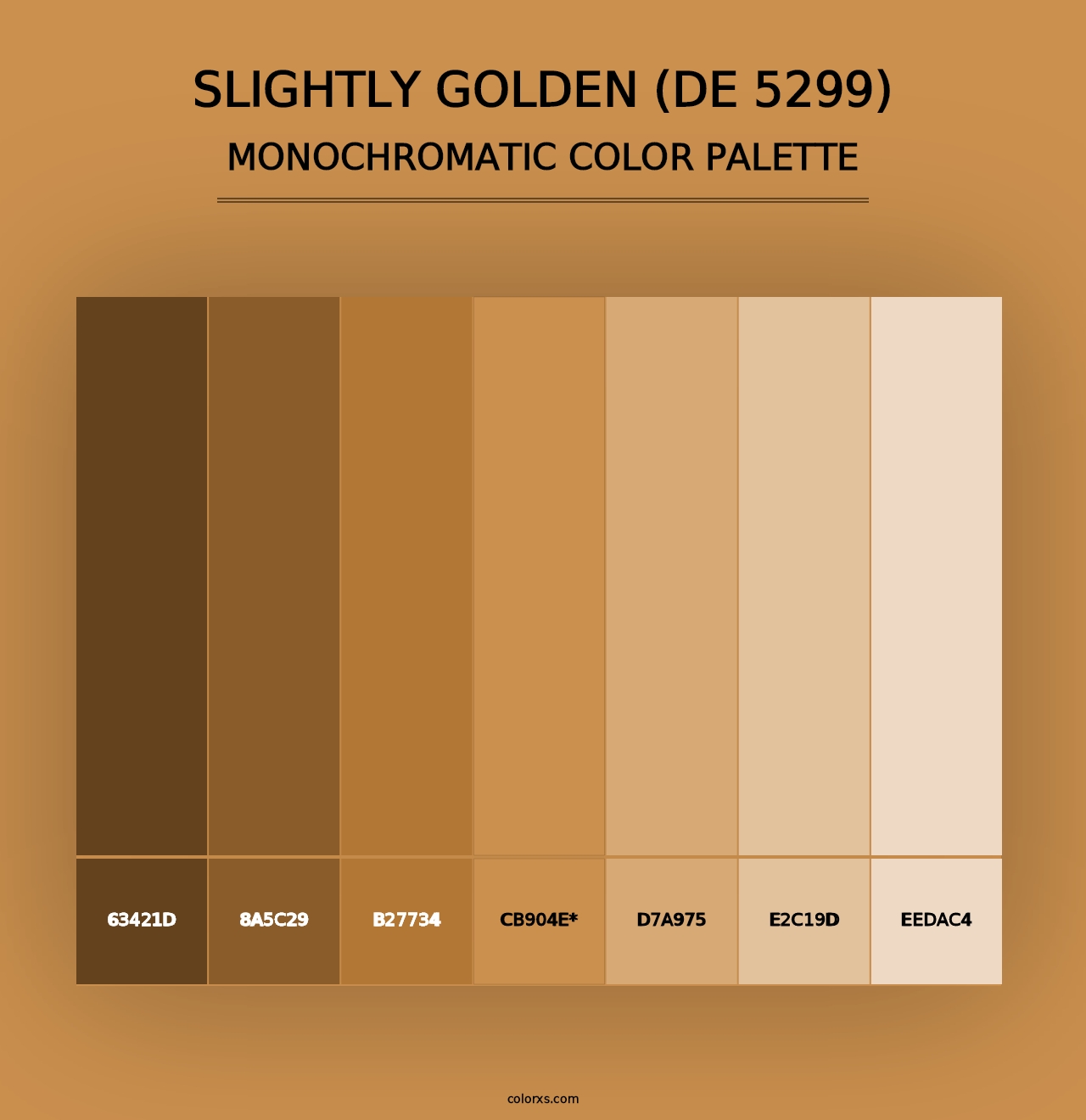 Slightly Golden (DE 5299) - Monochromatic Color Palette