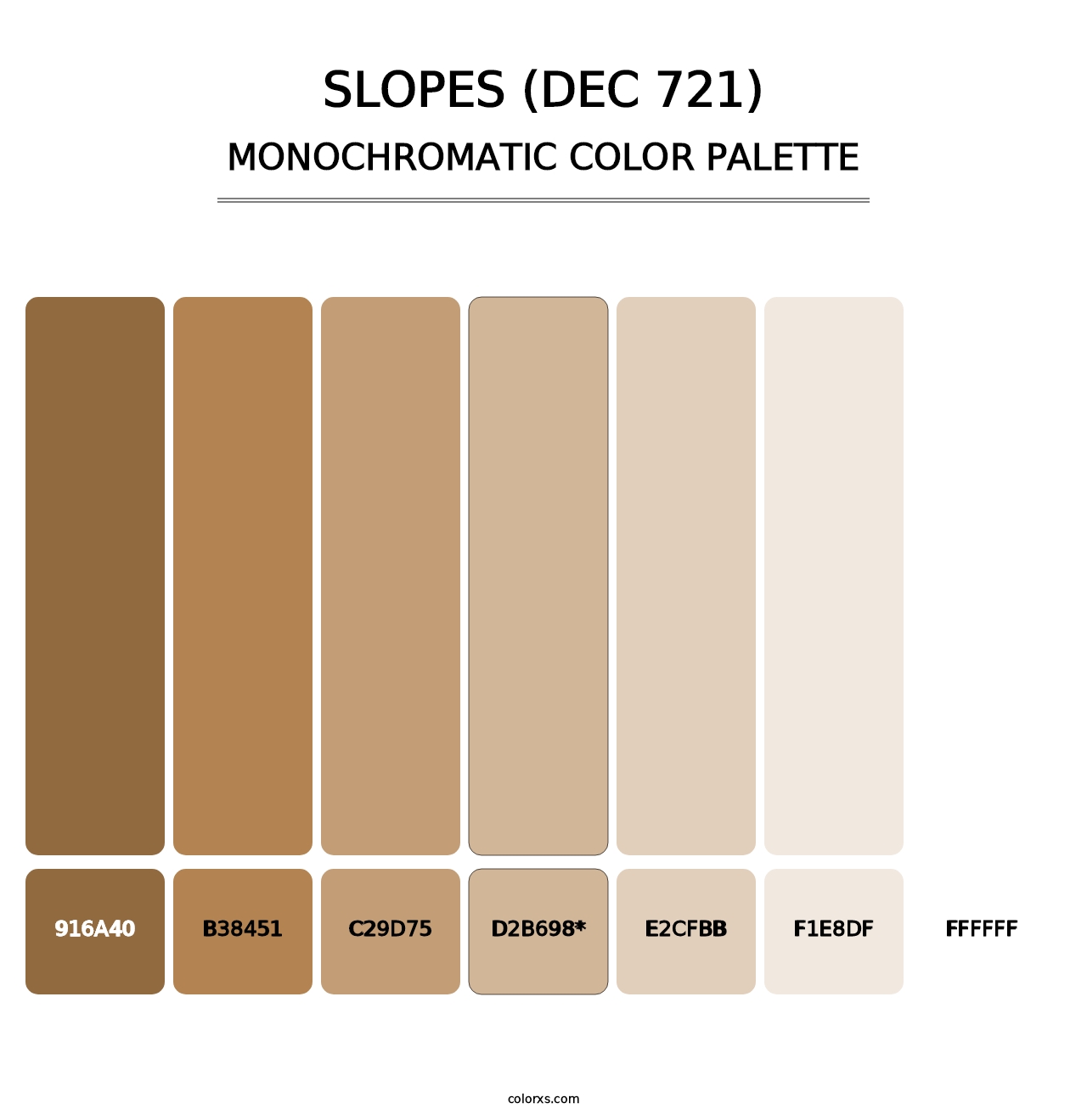 Slopes (DEC 721) - Monochromatic Color Palette