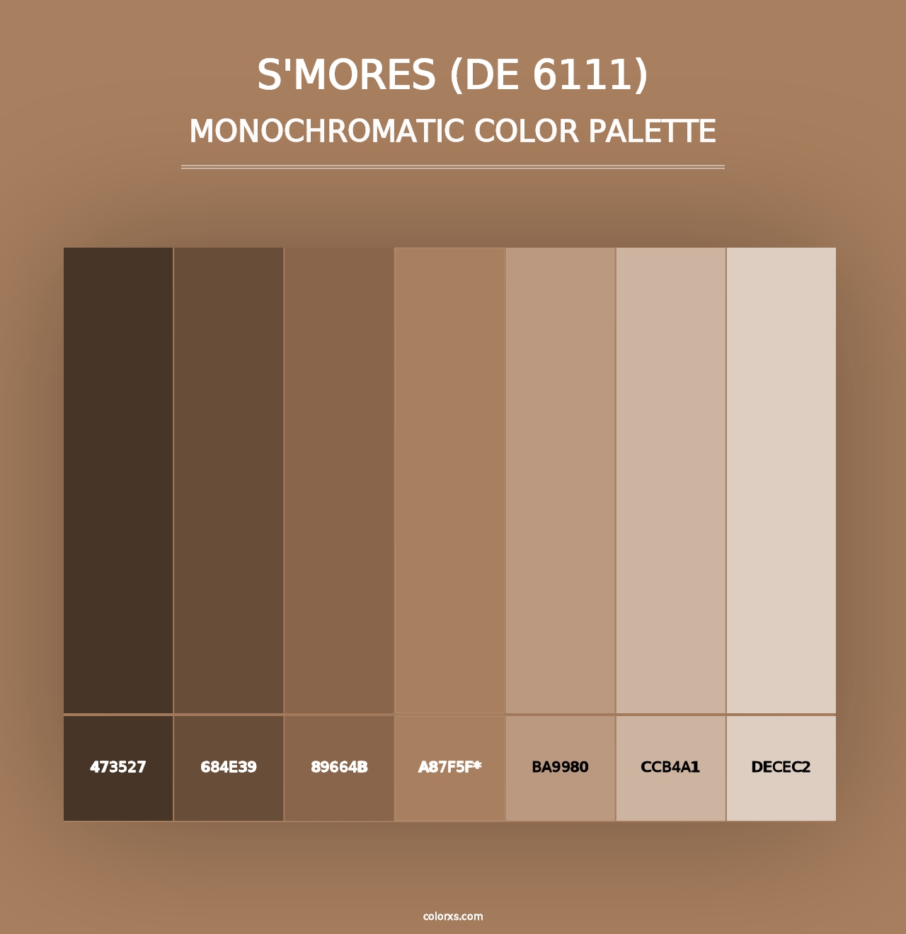 S'mores (DE 6111) - Monochromatic Color Palette