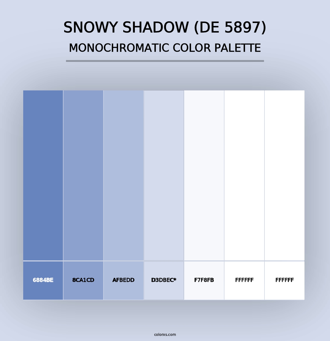 Snowy Shadow (DE 5897) - Monochromatic Color Palette