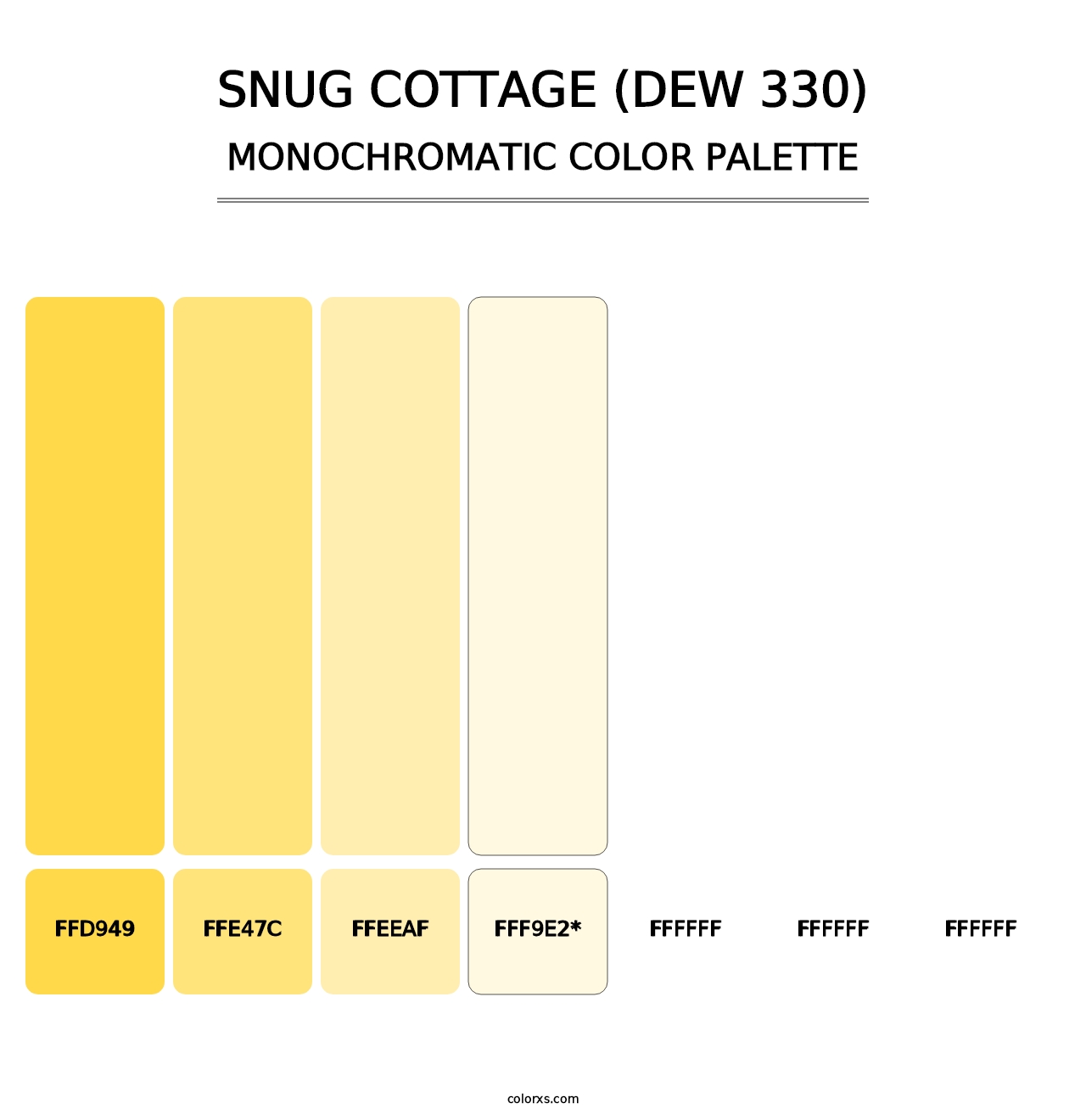 Snug Cottage (DEW 330) - Monochromatic Color Palette