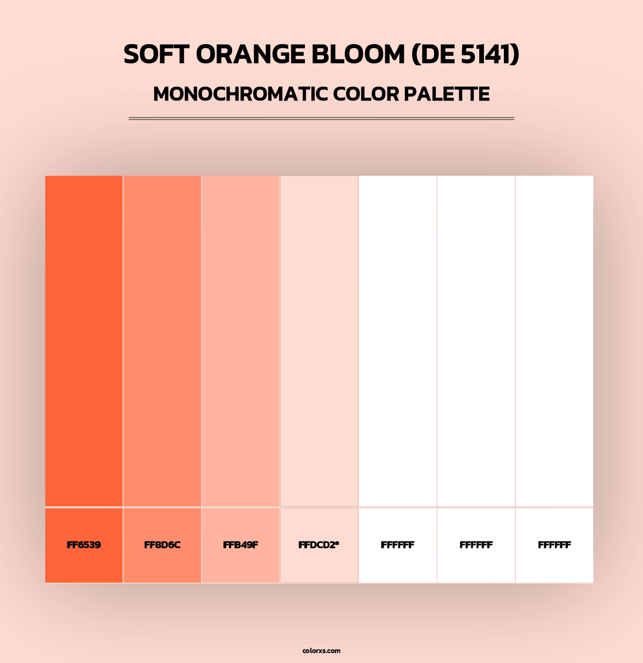 Soft Orange Bloom (DE 5141) - Monochromatic Color Palette