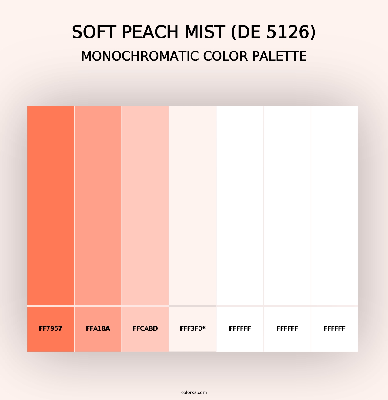 Soft Peach Mist (DE 5126) - Monochromatic Color Palette