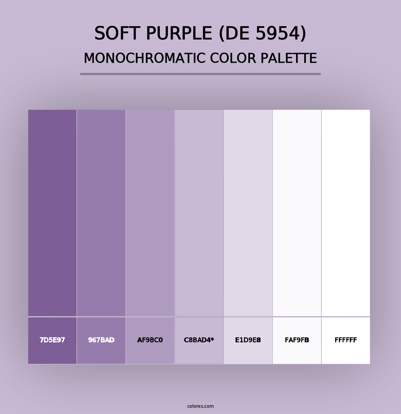 Soft Purple (DE 5954) - Monochromatic Color Palette