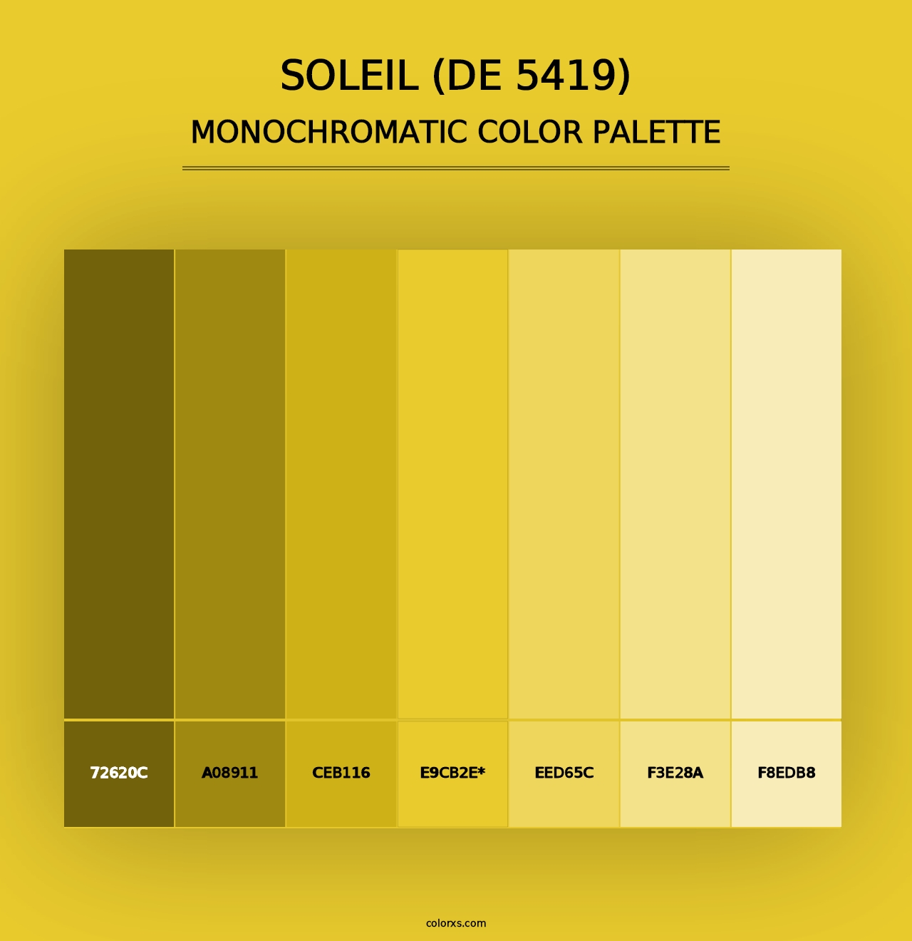 Soleil (DE 5419) - Monochromatic Color Palette