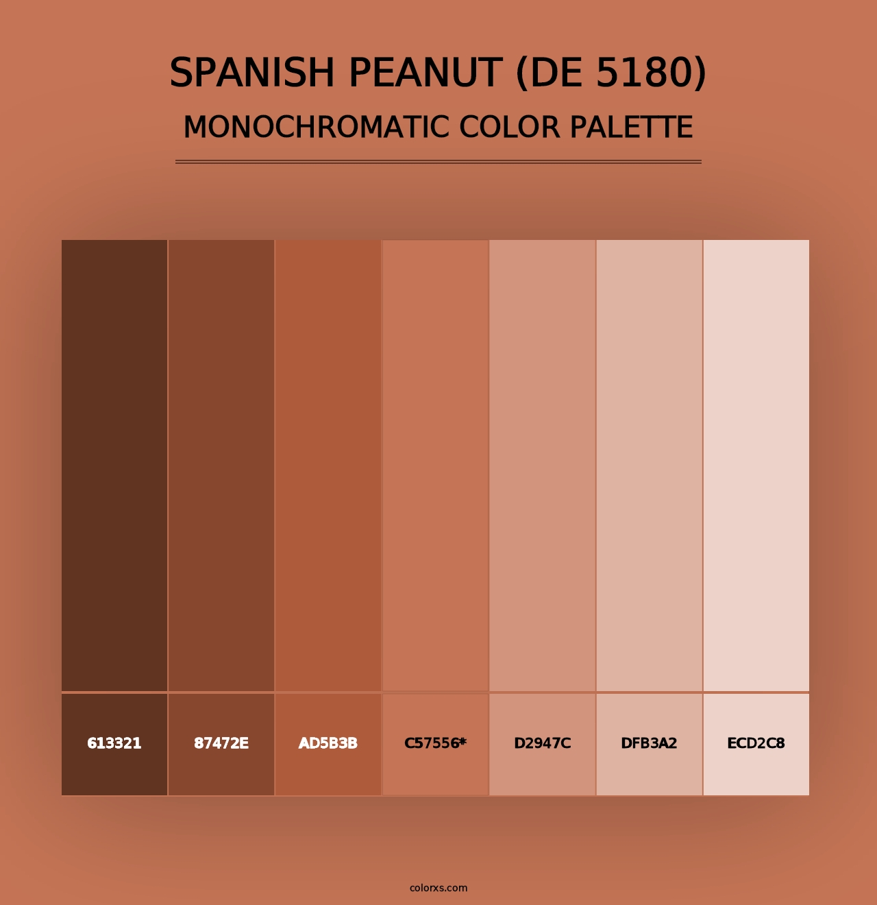 Spanish Peanut (DE 5180) - Monochromatic Color Palette