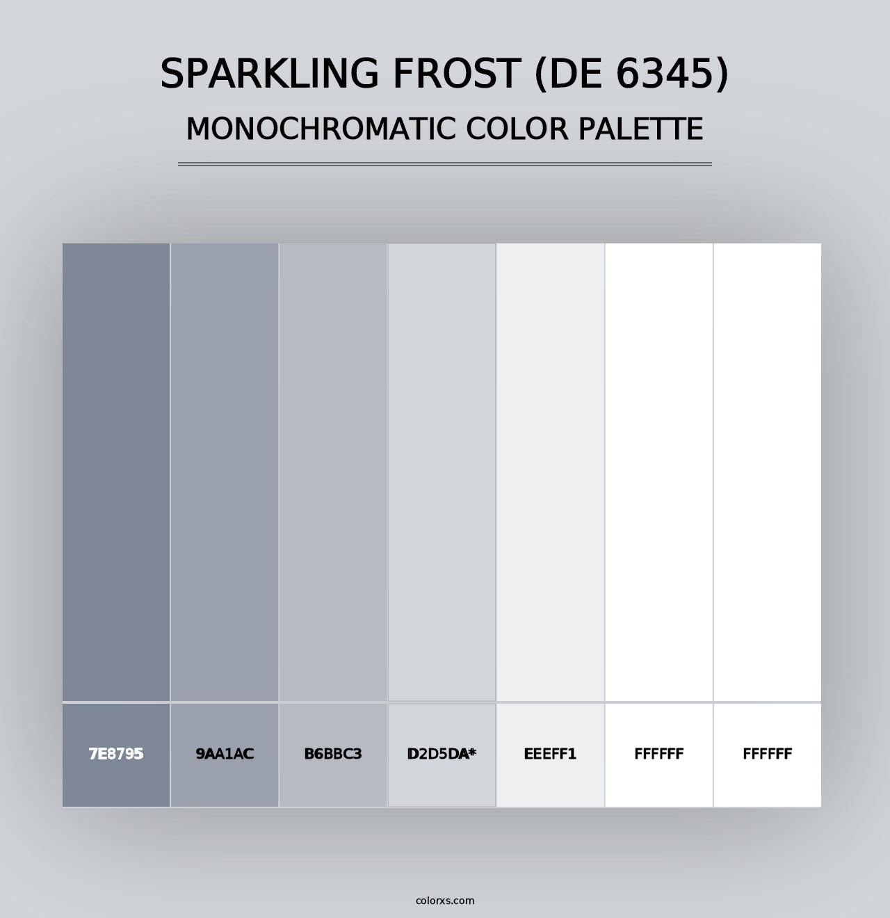 Sparkling Frost (DE 6345) - Monochromatic Color Palette