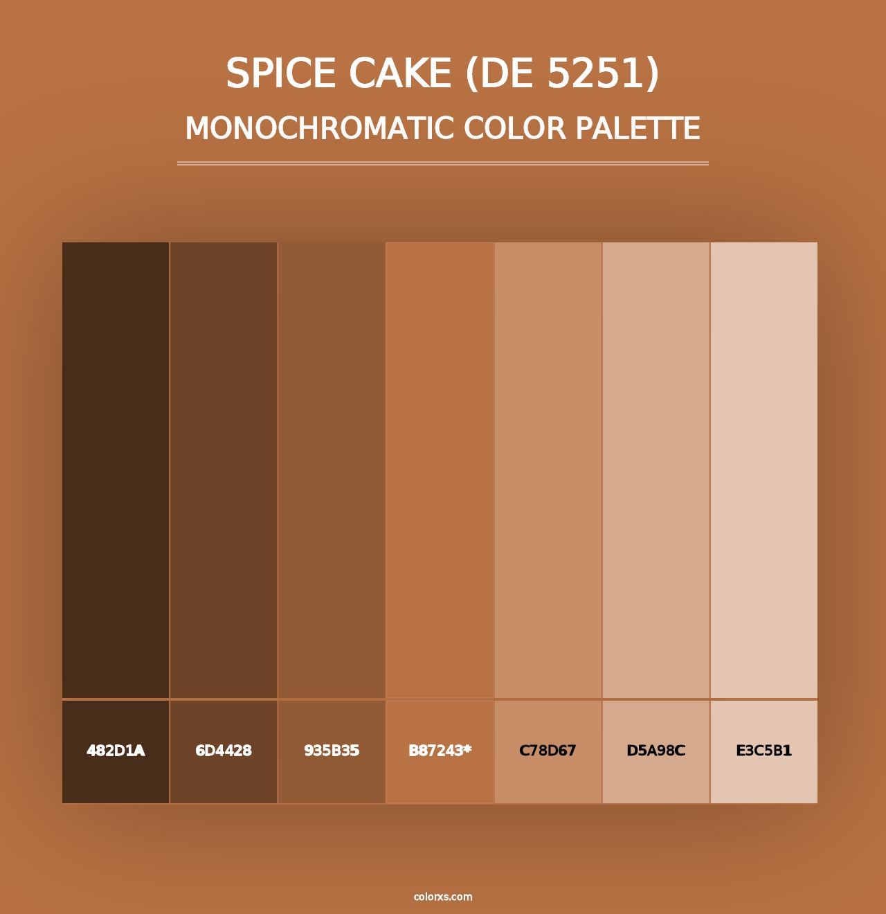 Spice Cake (DE 5251) - Monochromatic Color Palette