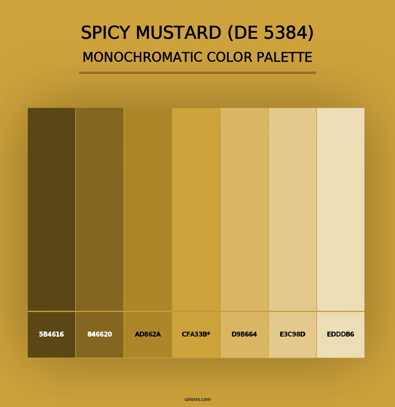 Spicy Mustard (DE 5384) - Monochromatic Color Palette