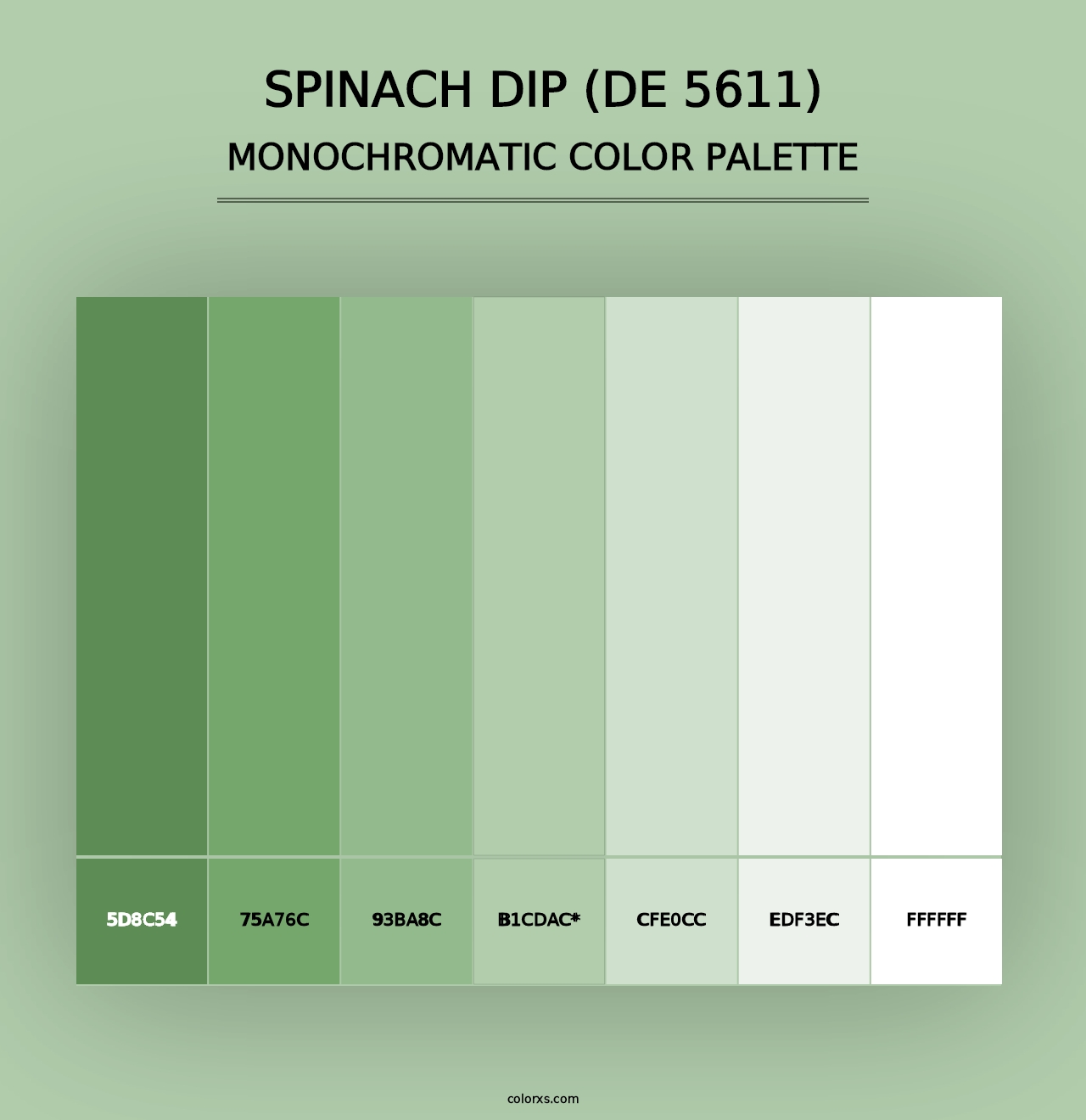 Spinach Dip (DE 5611) - Monochromatic Color Palette