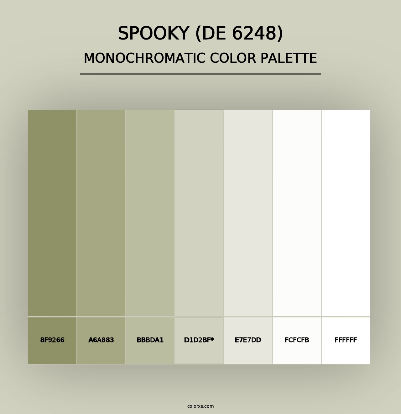 Spooky (DE 6248) - Monochromatic Color Palette