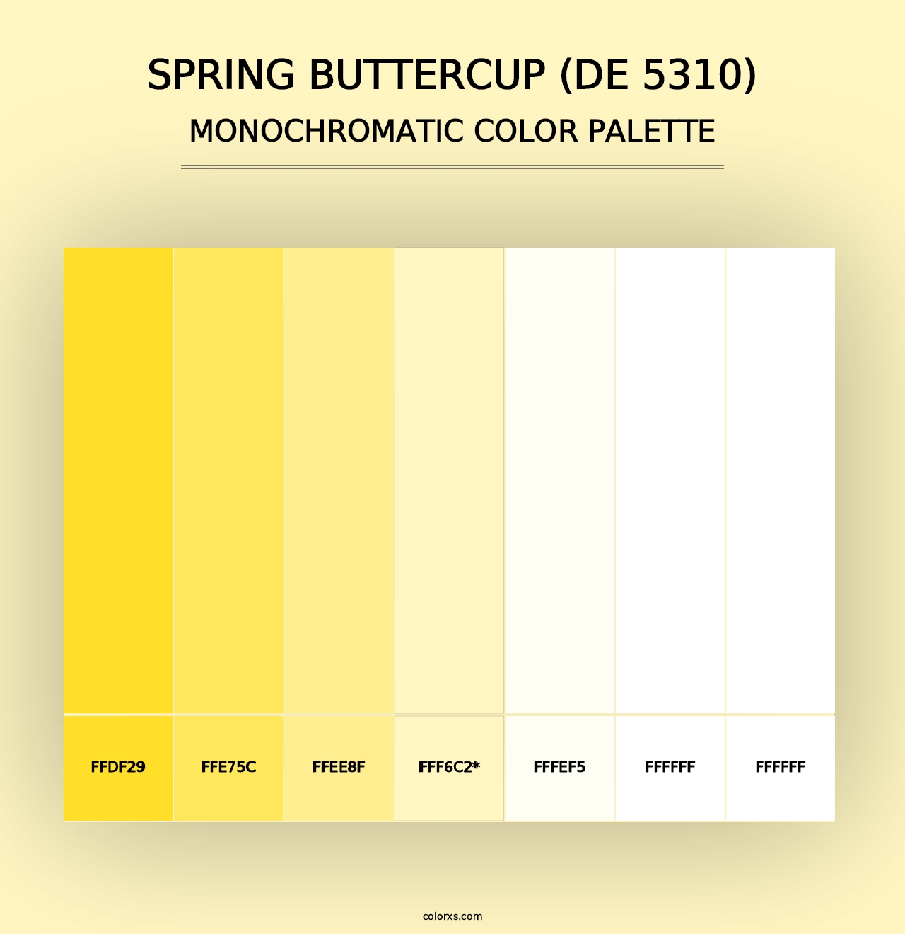 Spring Buttercup (DE 5310) - Monochromatic Color Palette