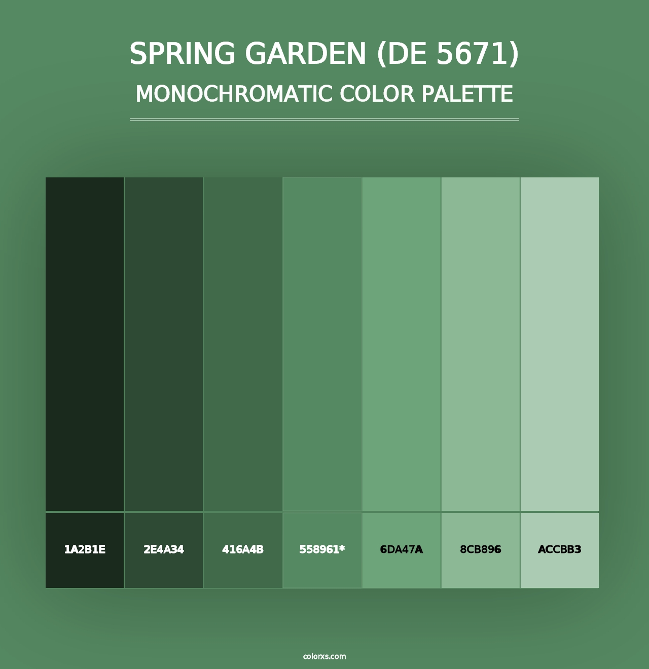 Spring Garden (DE 5671) - Monochromatic Color Palette