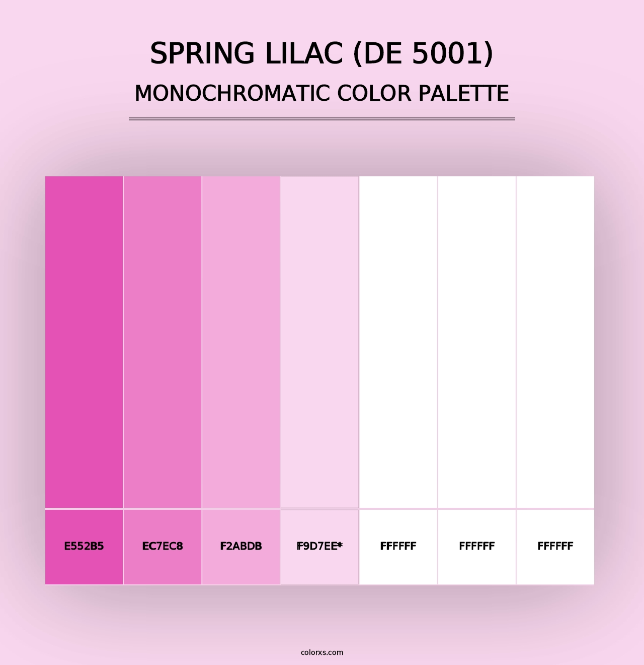 Spring Lilac (DE 5001) - Monochromatic Color Palette