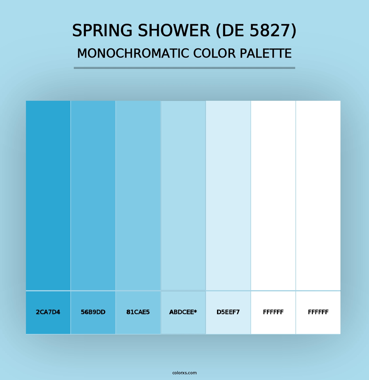 Spring Shower (DE 5827) - Monochromatic Color Palette