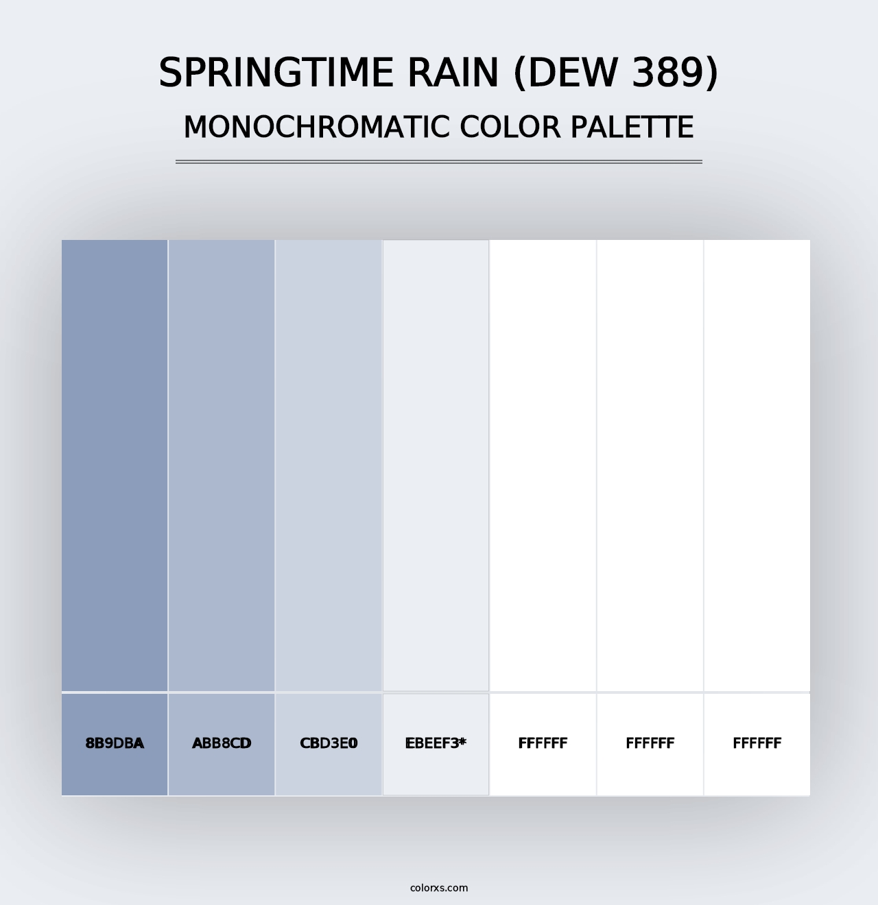 Springtime Rain (DEW 389) - Monochromatic Color Palette