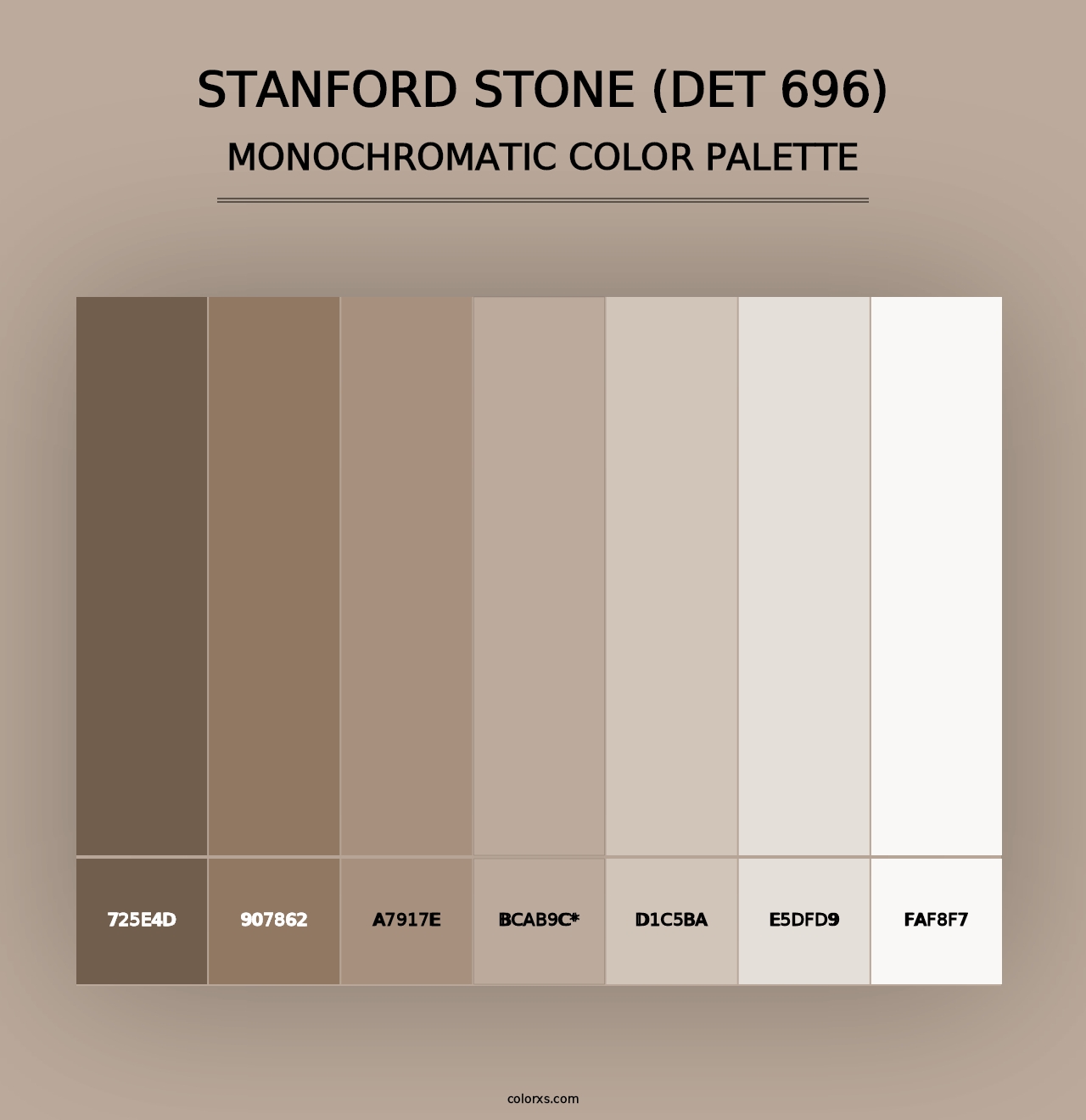 Stanford Stone (DET 696) - Monochromatic Color Palette