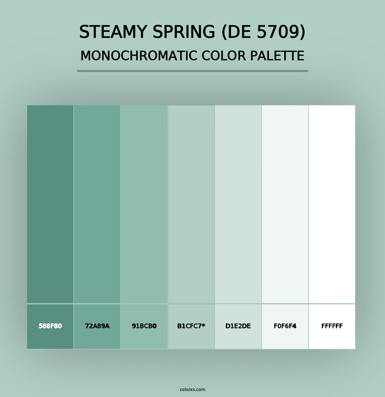 Steamy Spring (DE 5709) - Monochromatic Color Palette