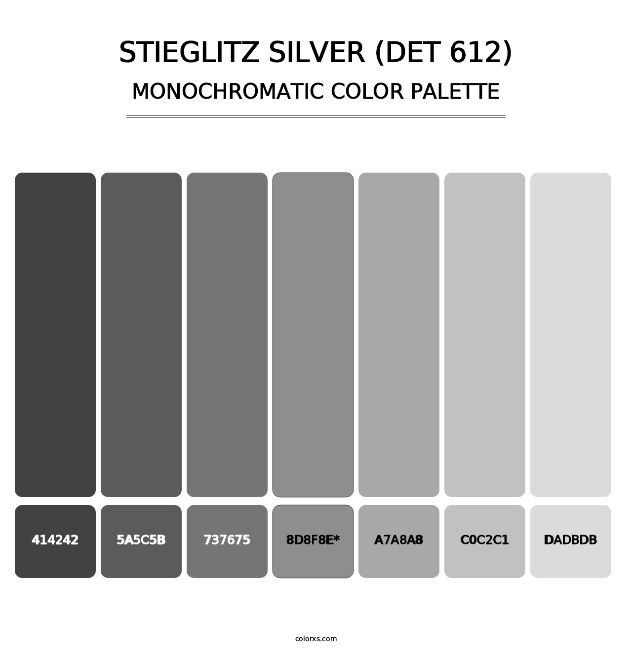 Stieglitz Silver (DET 612) - Monochromatic Color Palette